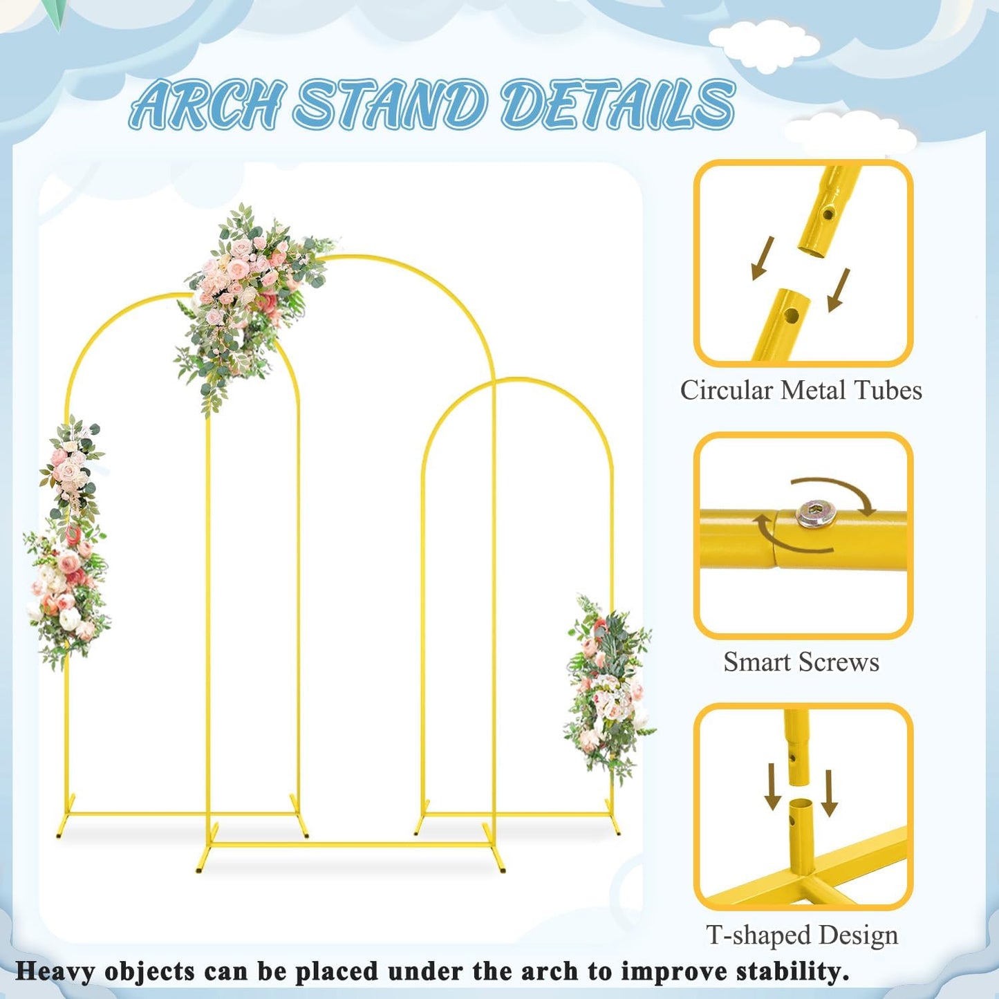 FOTSHARER Metal Arch Backdrop Stand and Cover Set 6FT 5FT 4FT Red Arch Cover Spandex Balloon Wedding Arches Frame Stand Backdrop for Garden Arbor Birthday Party Baby Shower Graduation Ceremony Decor
