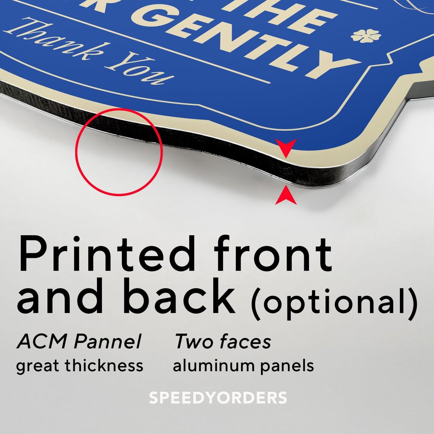 Custom Decorative Outdoor Metal Signs - Personalized Aluminum Signs, Design 3 Blue Steel, 10x7 In, Waterproof, Made In USA