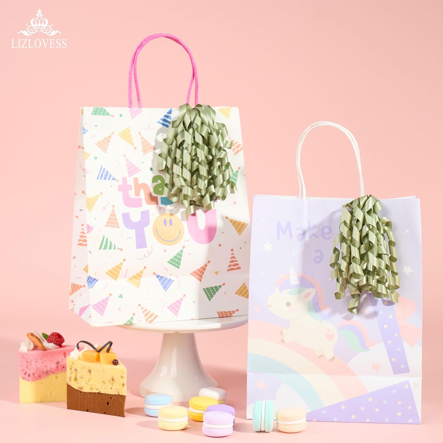 6 Inch Sage Curly Bows for Gift Wrapping Set of 6, Self Adhesive Bows Green Gift Bows for Presents, Satin Ribbon Bows for Birthday, Wedding, Christmas, Bridal Shower, Gift Wrap Accessory