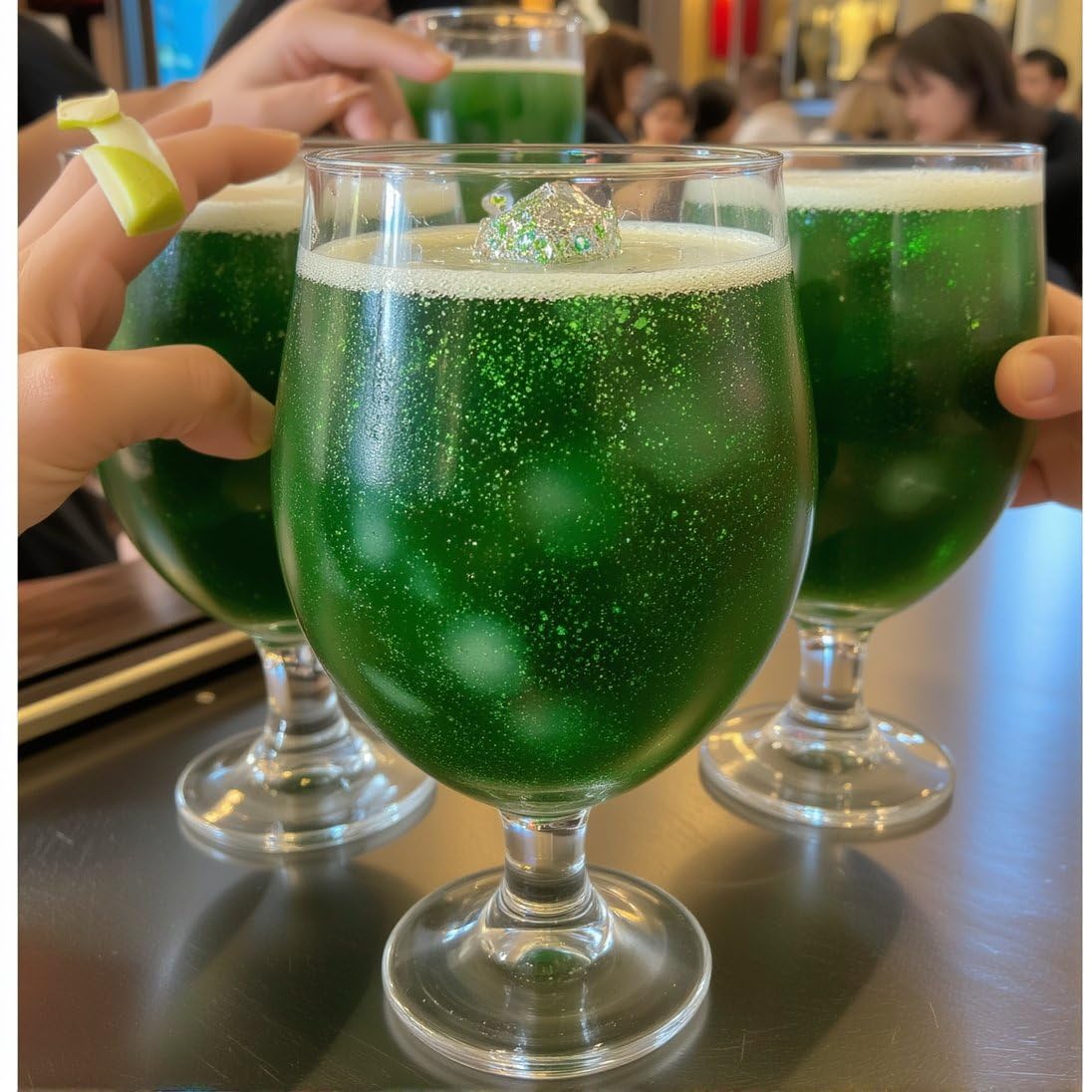 Shanlinly Green Edible Glitter for Cakes Drinks - Food Grade 5g Shimmer Luster Glitter Dust Edible Glimmer Powders for Strawberries, Sprinkle on Sparkle, Chocolate, Cookie, Cupcake, Cocktail, Vegan