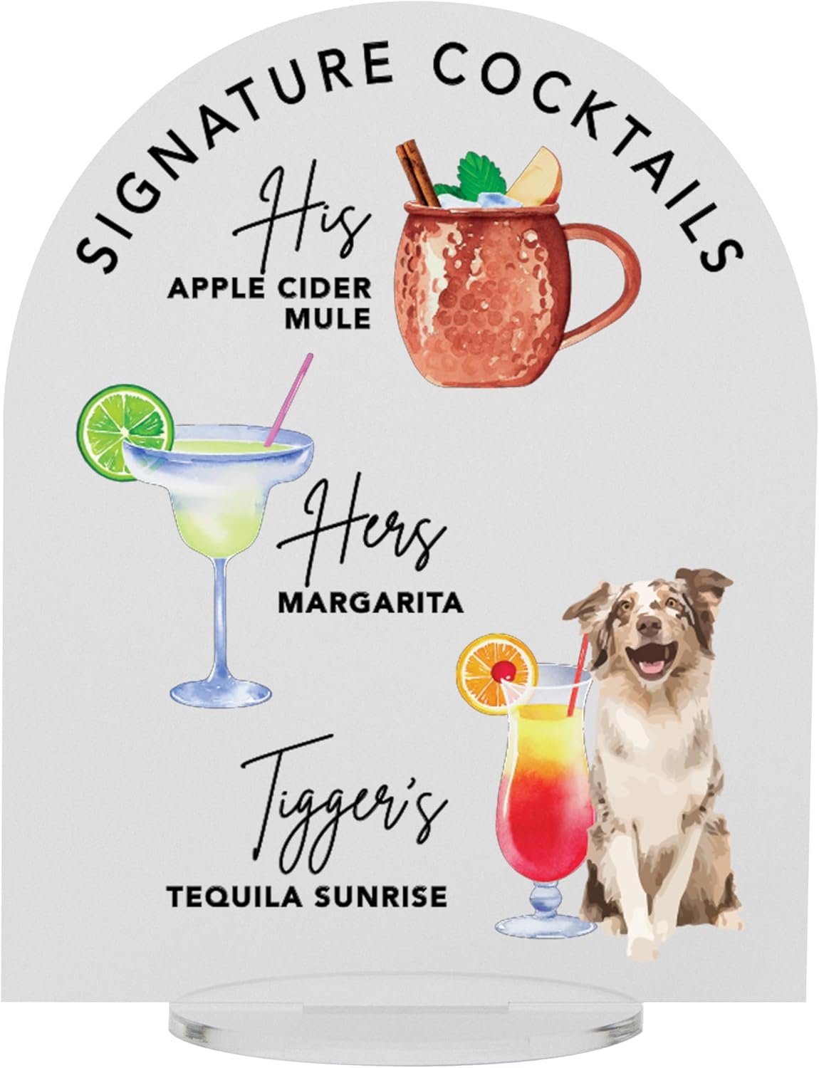 Pet Signature Drink Wedding Signs
