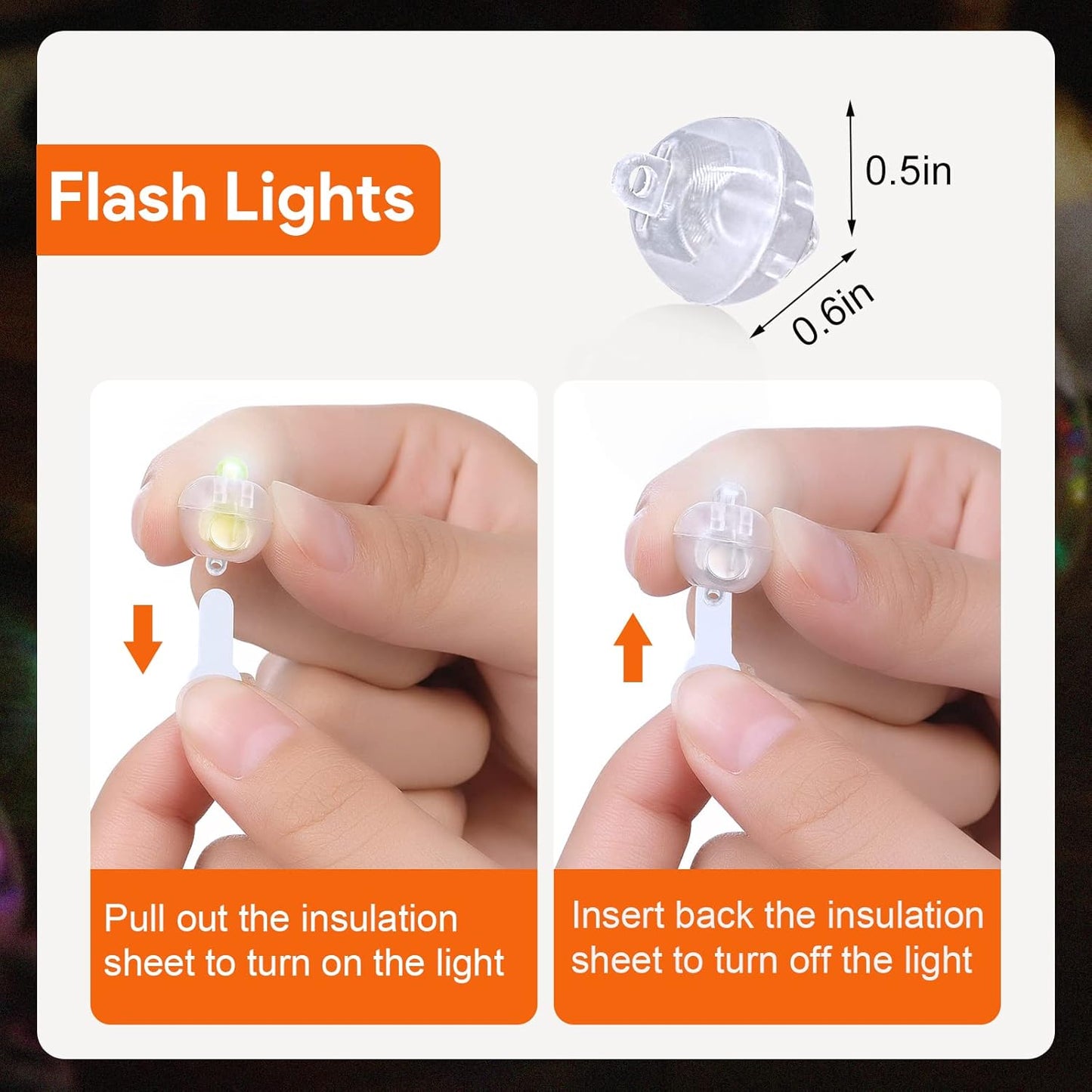 100PCs Mini Led Lights,Flash Led Balloons Light 5 Colors for Party Decorations Neon Party Lights for Paper Lantern Easter Eggs Birthday Wedding Halloween Christmas Decoration - Blinking Mix Color