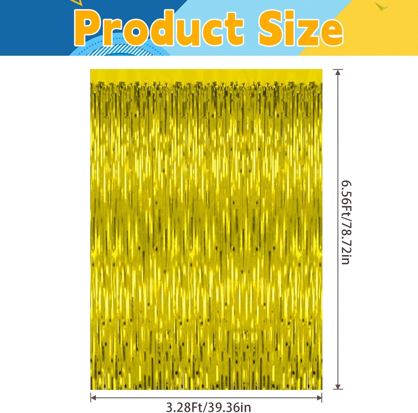 5 Pack Gold Fringe Curtain Backdrop Birthday Bachelorette Party Decorations Metallic Tinsel Streamers Foil Backdrop Christmas Graduation Wedding New Year Party Decorations