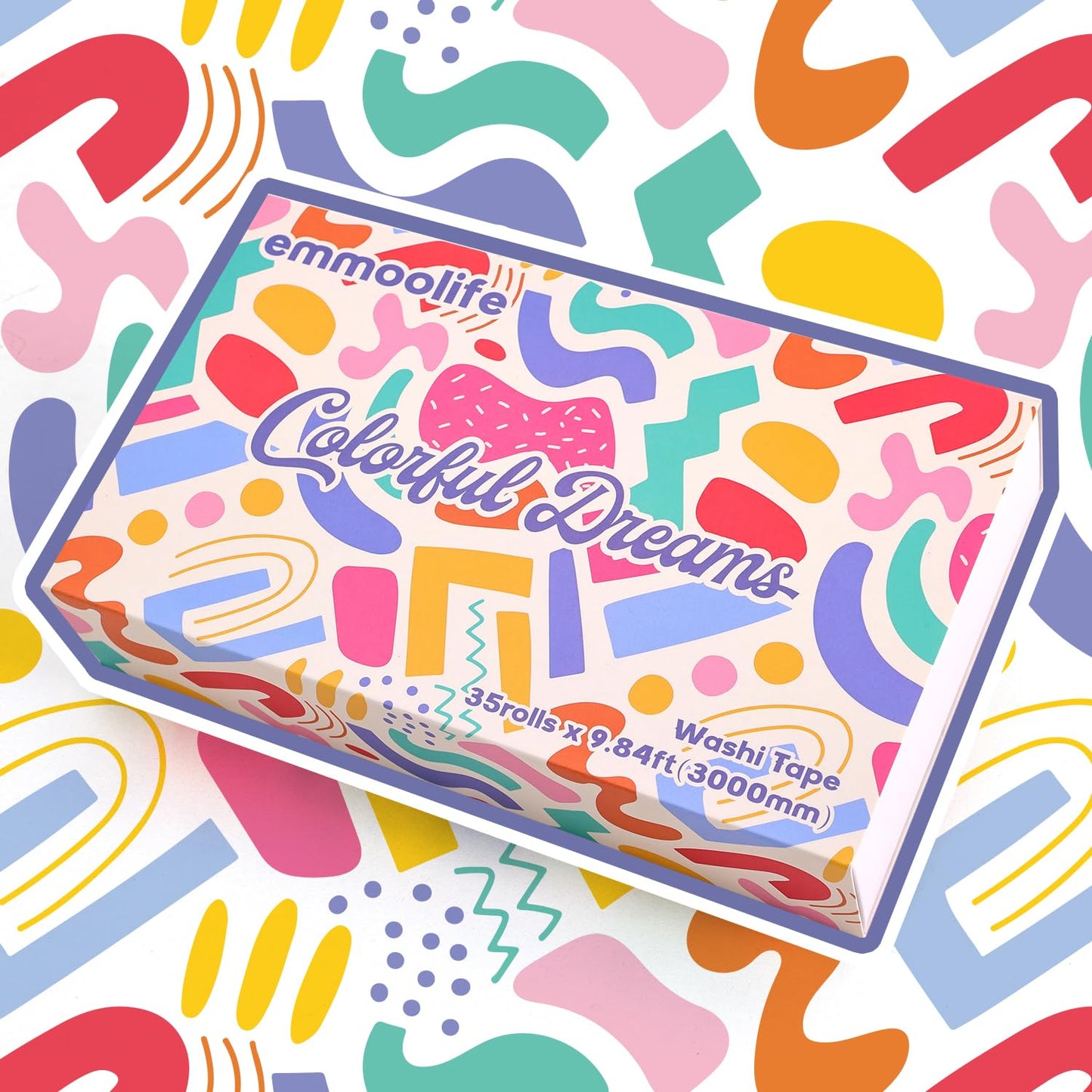 emmoolife 35 Rolls Washi Tape Set, Colorful Cute Floral Writable Decorative Tapes for Scrapbooking and Bullet Journaling, Junk Journal Supplies, DIY Planner Art, 5-30mm Wide 9.84ft Long/Roll