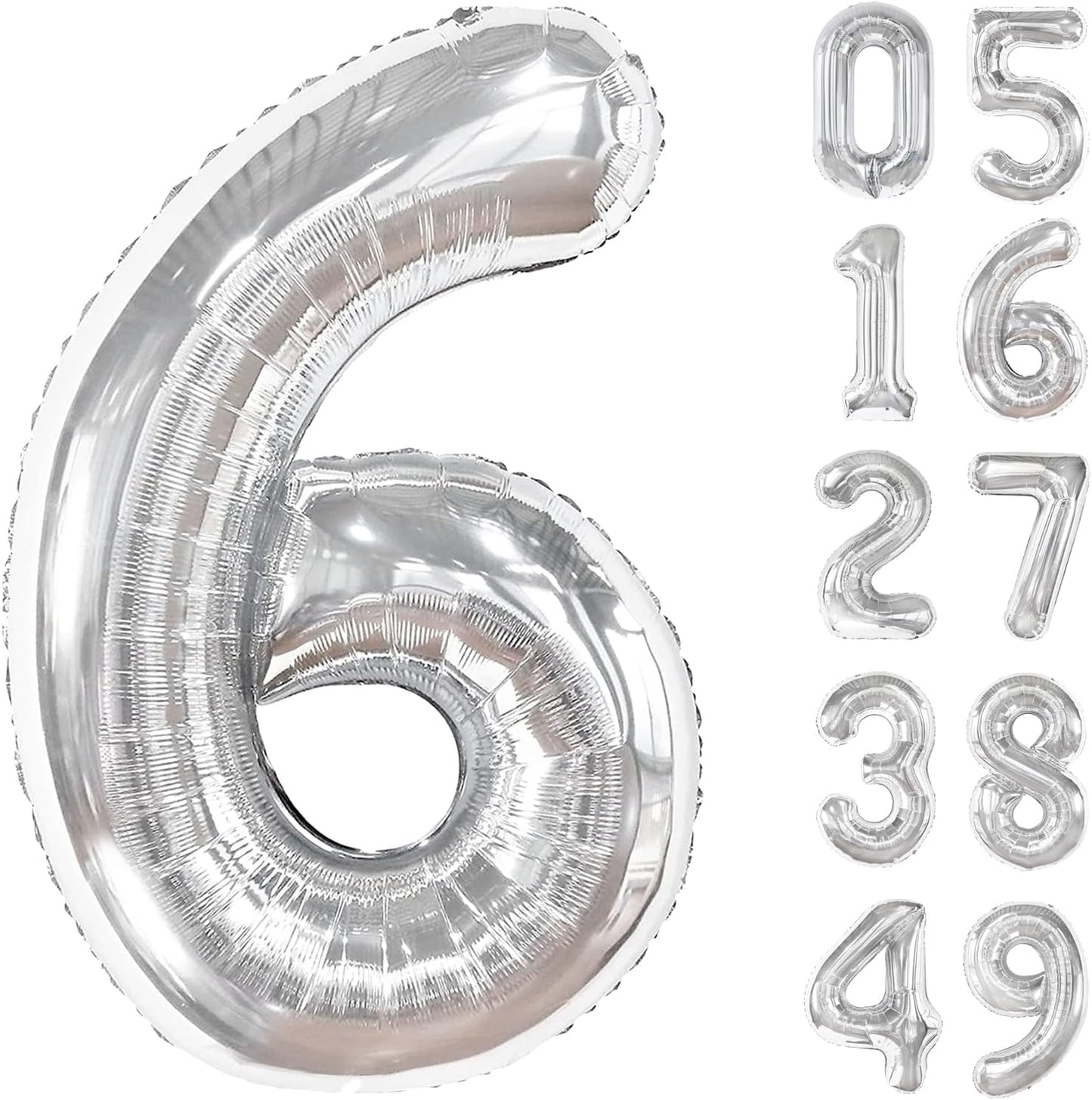 silver number balloon 2026