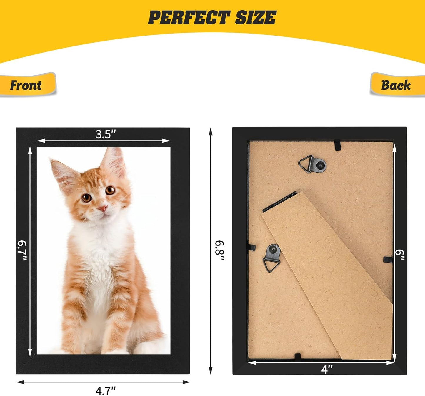 Set of 60 Picture Frame Bulk Photo Frames Wall Mounting Simple Photo Frames Multi Picture Frames for Wall or Tabletop, 4X6 Inch Black