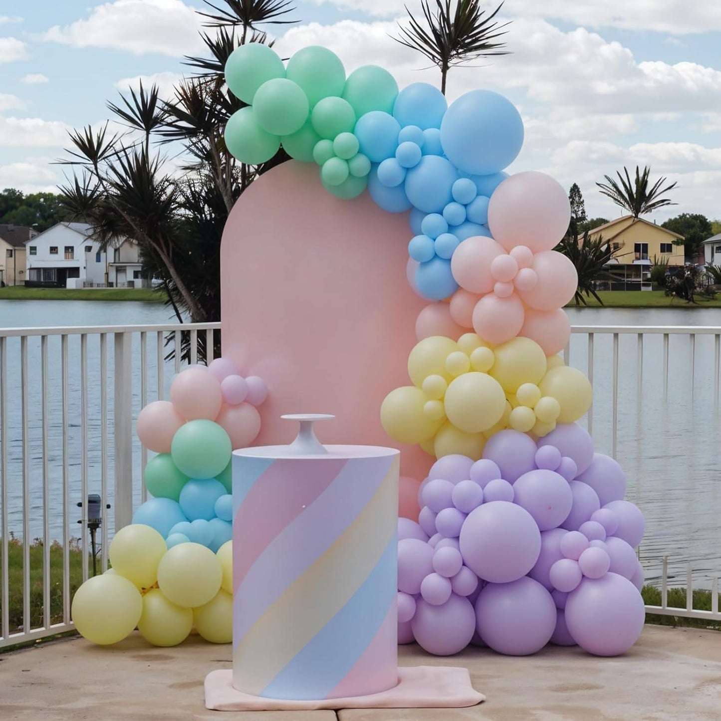 Pastel Balloons, 60pcs Pastel Color Balloons, Macaron Green Pink Purple Teal Blue Balloon, Colorful Confetti Balloon For Girls Women Lady Birthday Baby Shower Party Wedding Bridal Shower Bachelorette