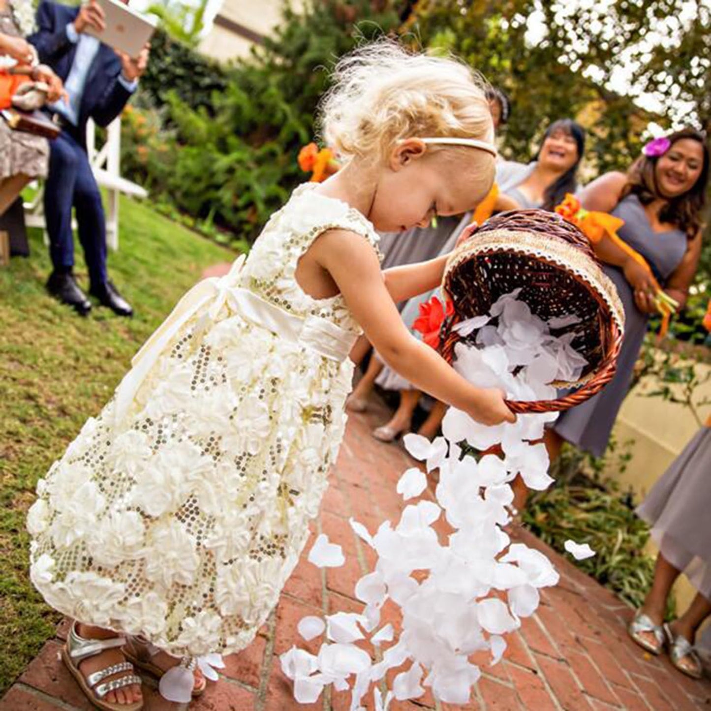 CODE FLORIST 1500 PCS White Silk Rose Petals for Valentine's Day,Romantic Night,Wedding,Proposal Anniversary Flower Decorations(Separated,Scented)