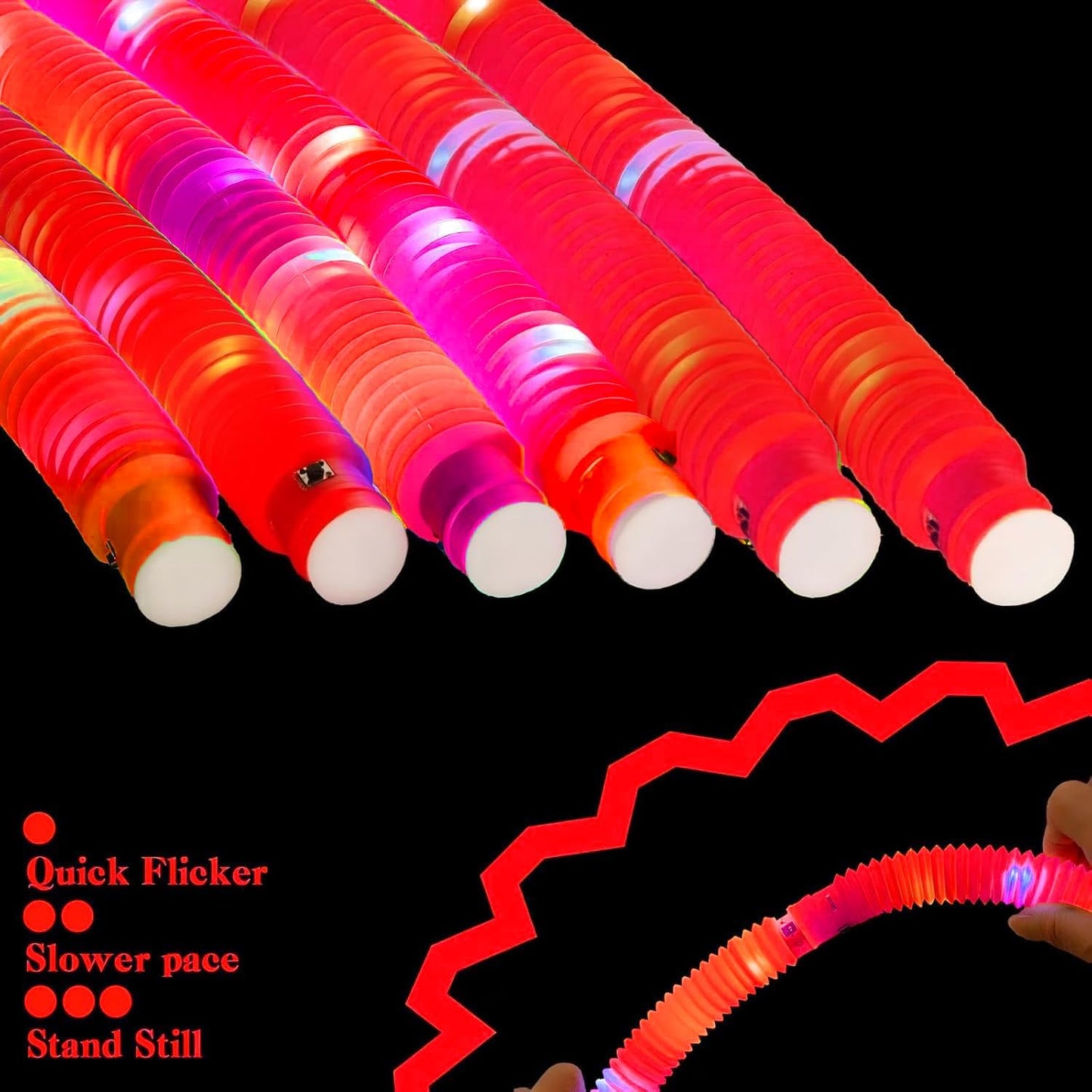 Red 12 Pack Light Up Party Favors Supplies,Bulk Glow Sticks Bracelet,Necklace Accessories for Kids,Birthday Return Gifts Treats,Easter Basket Goodie Bag Stuffer Fillers for Boys Girls