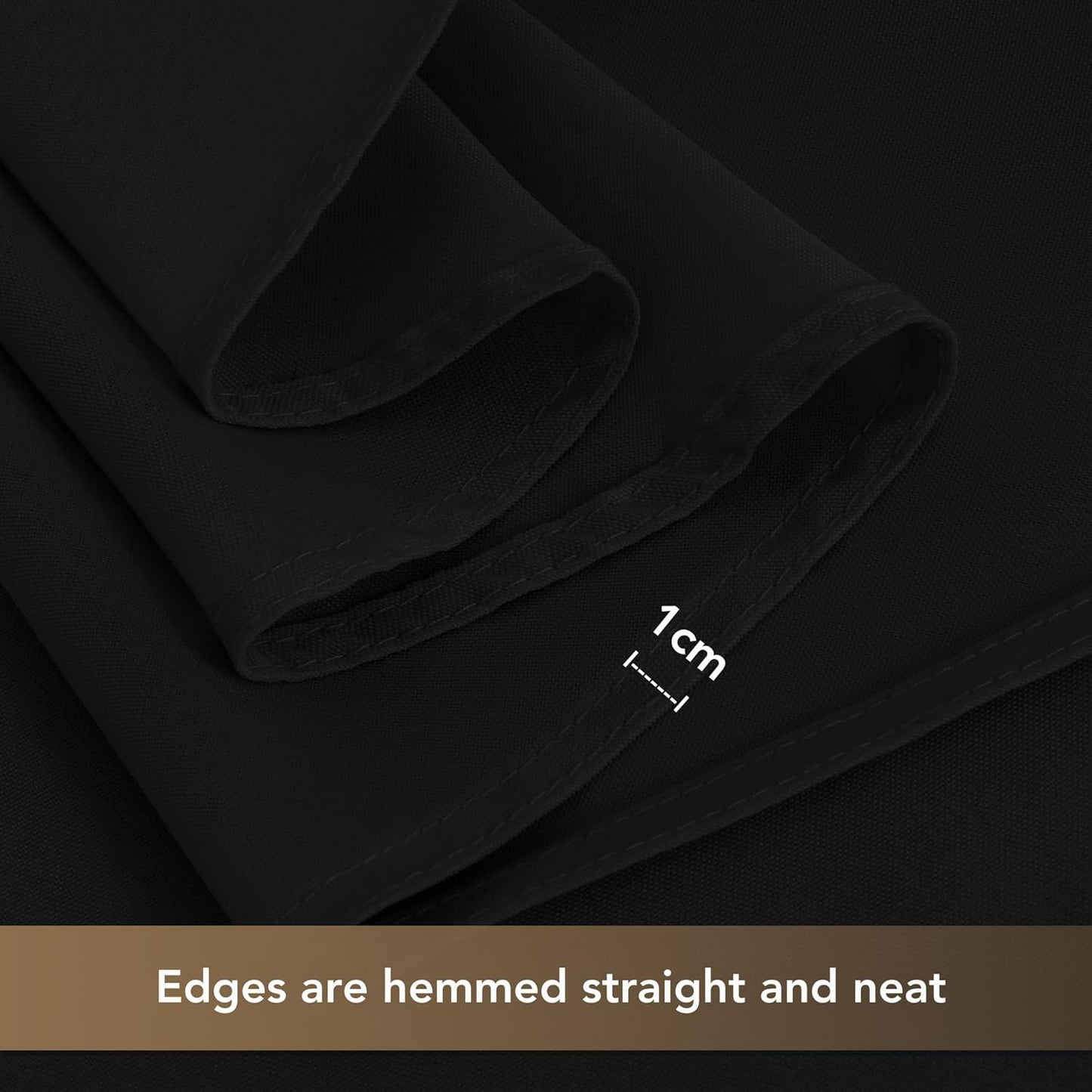 sancua Black Square Tablecloths 54x54 Inch - Fabric Table Cloth for Square or Round Tables, Washable Polyester Table Cover for Dinner, Holiday Party, Decorative Display Tables