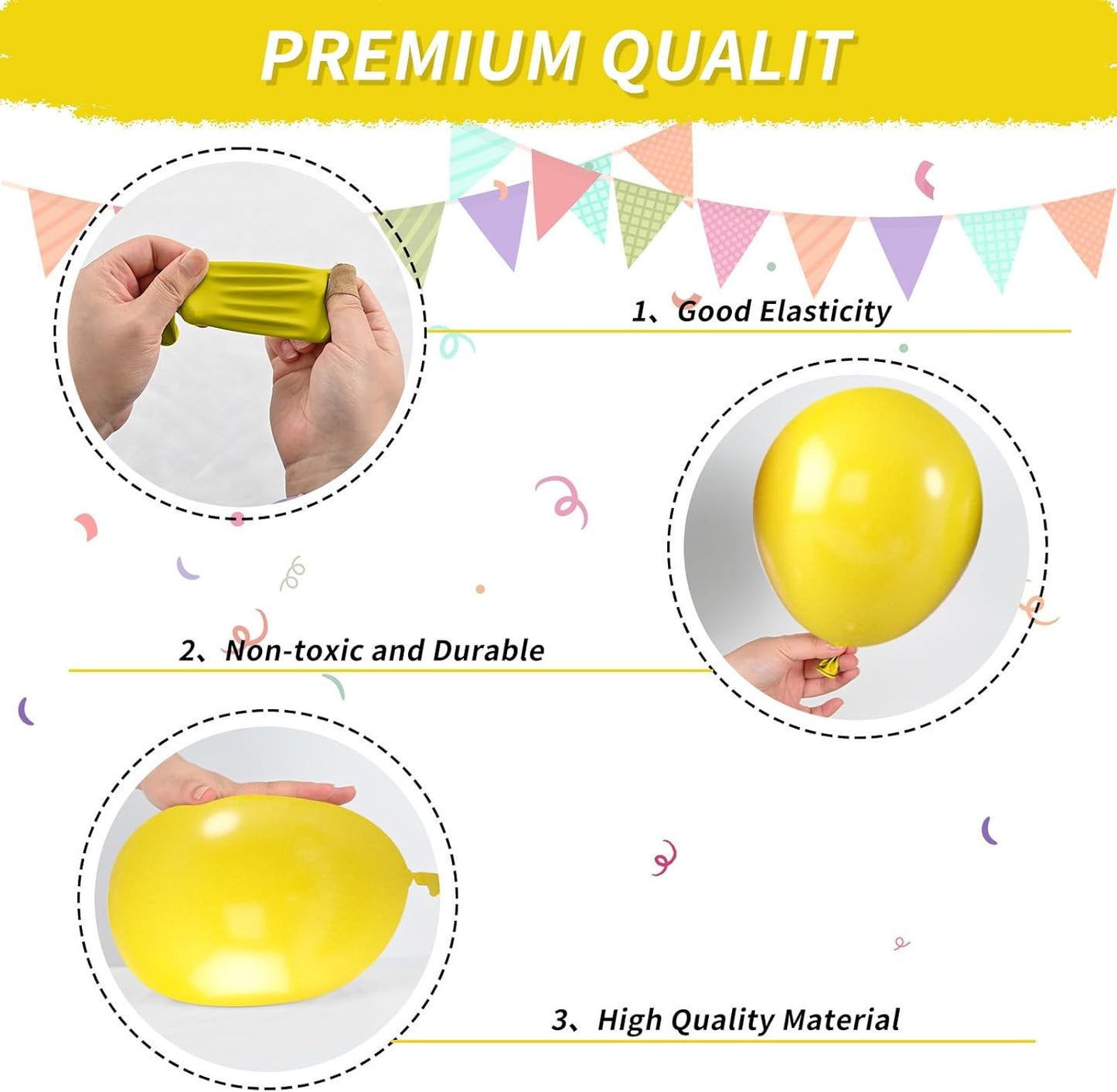 Hawaiian Balloons, Tropical Balloons Green Pink White Yellow Balloon Confetti Balloon for Beach Summer Baby Shower Luau Flamingo Tropical Theme Birthday Party Wedding Decorations