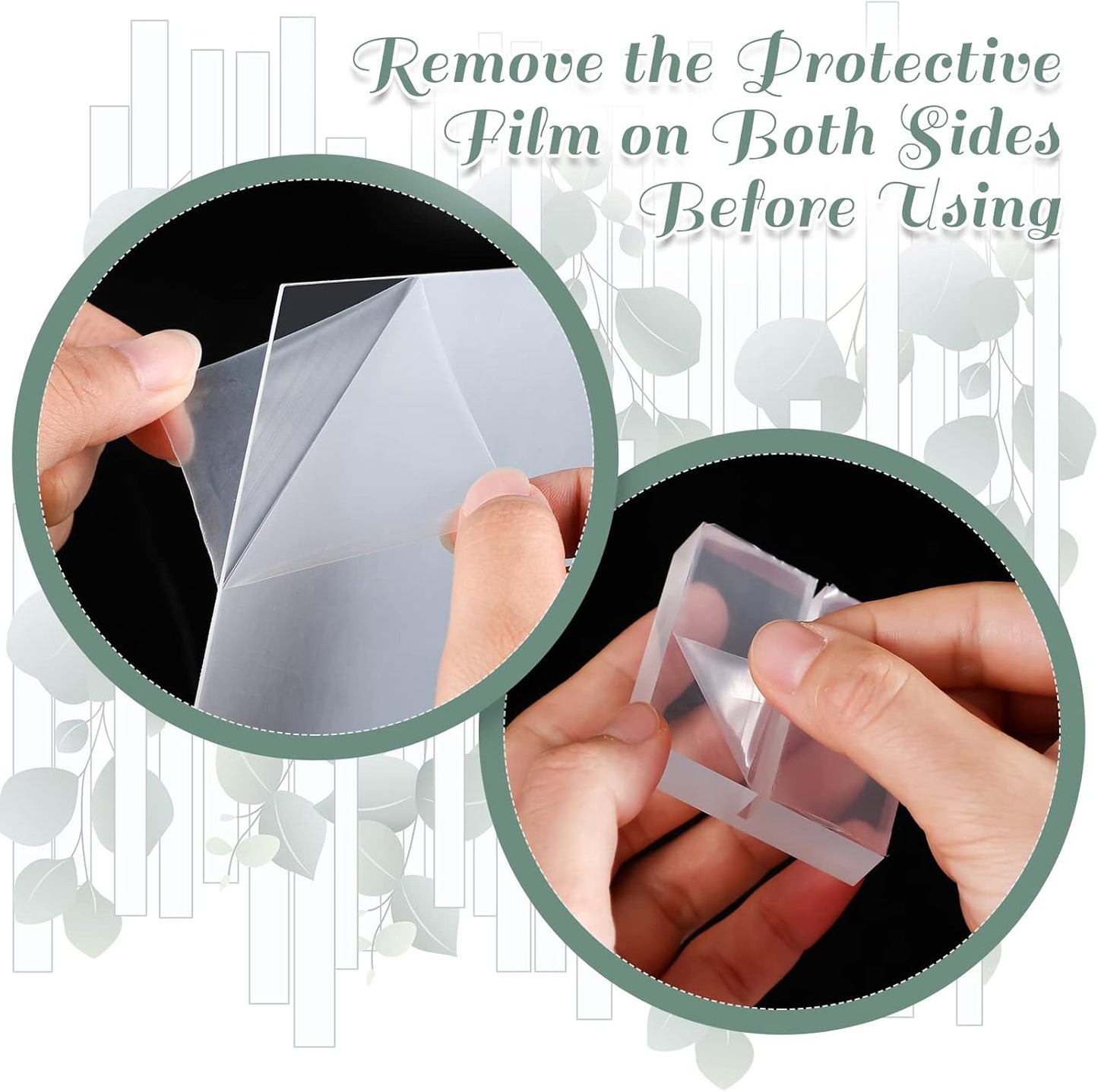 Yulejo 12 Pcs Clear Acrylic Place Cards with 12 Acrylic Holder Wedding Table Numbers with Acrylic Stand DIY Table Name Cards Plates for Wedding Reception Banquet Decors (4 x 6 x 0.08 Inch)