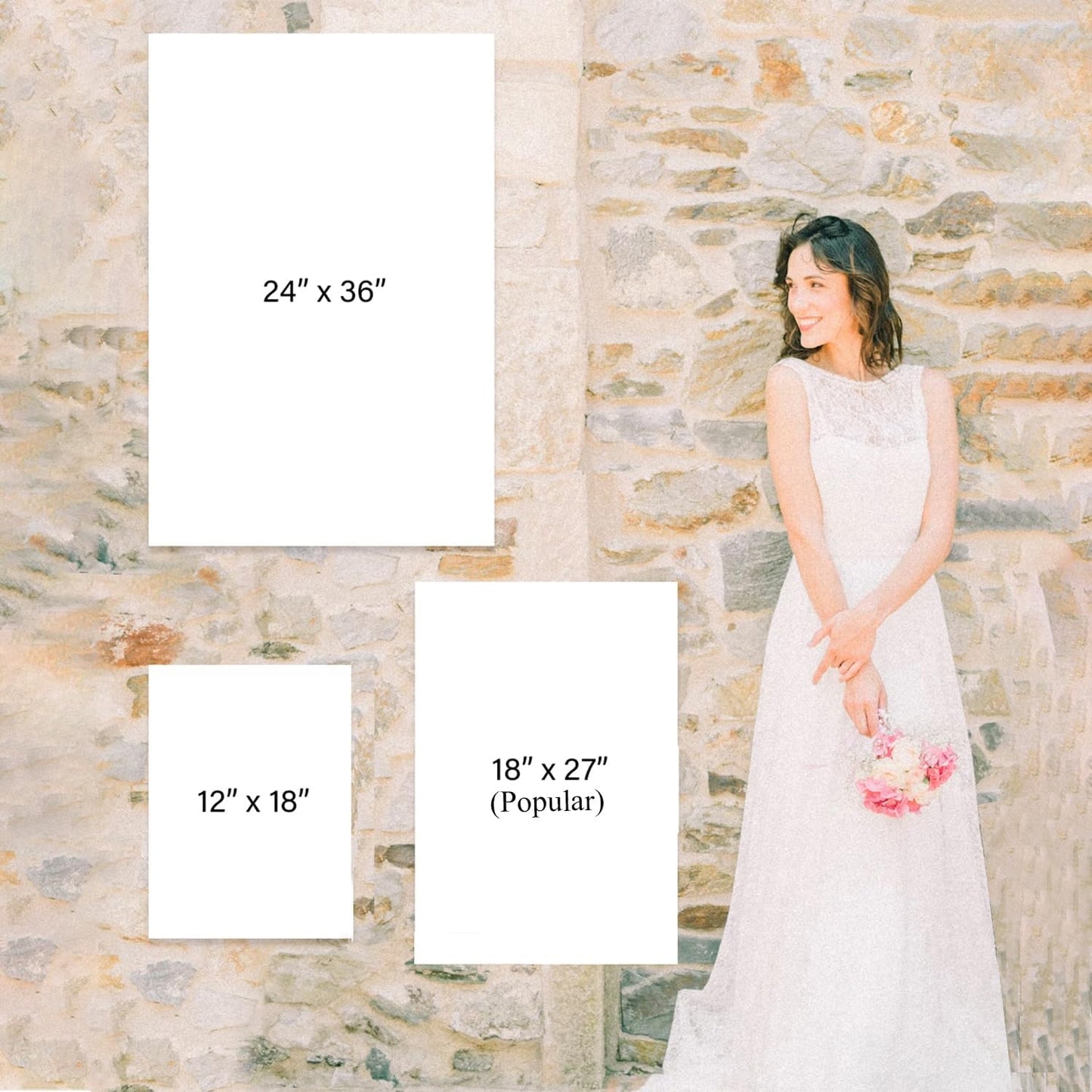 Generic Greenery Wedding Welcome Sign, 18x27 inches, Plastic, Modern Geometric