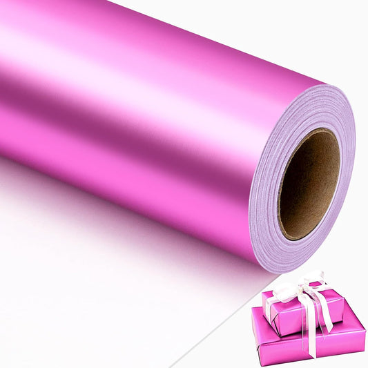 Garbendy Purple Wrapping Paper - Solid Color Metallic Sparkle Paper Perfect for Birthday, Wedding, Baby Shower, Party - 17 Inch X 33 Feet