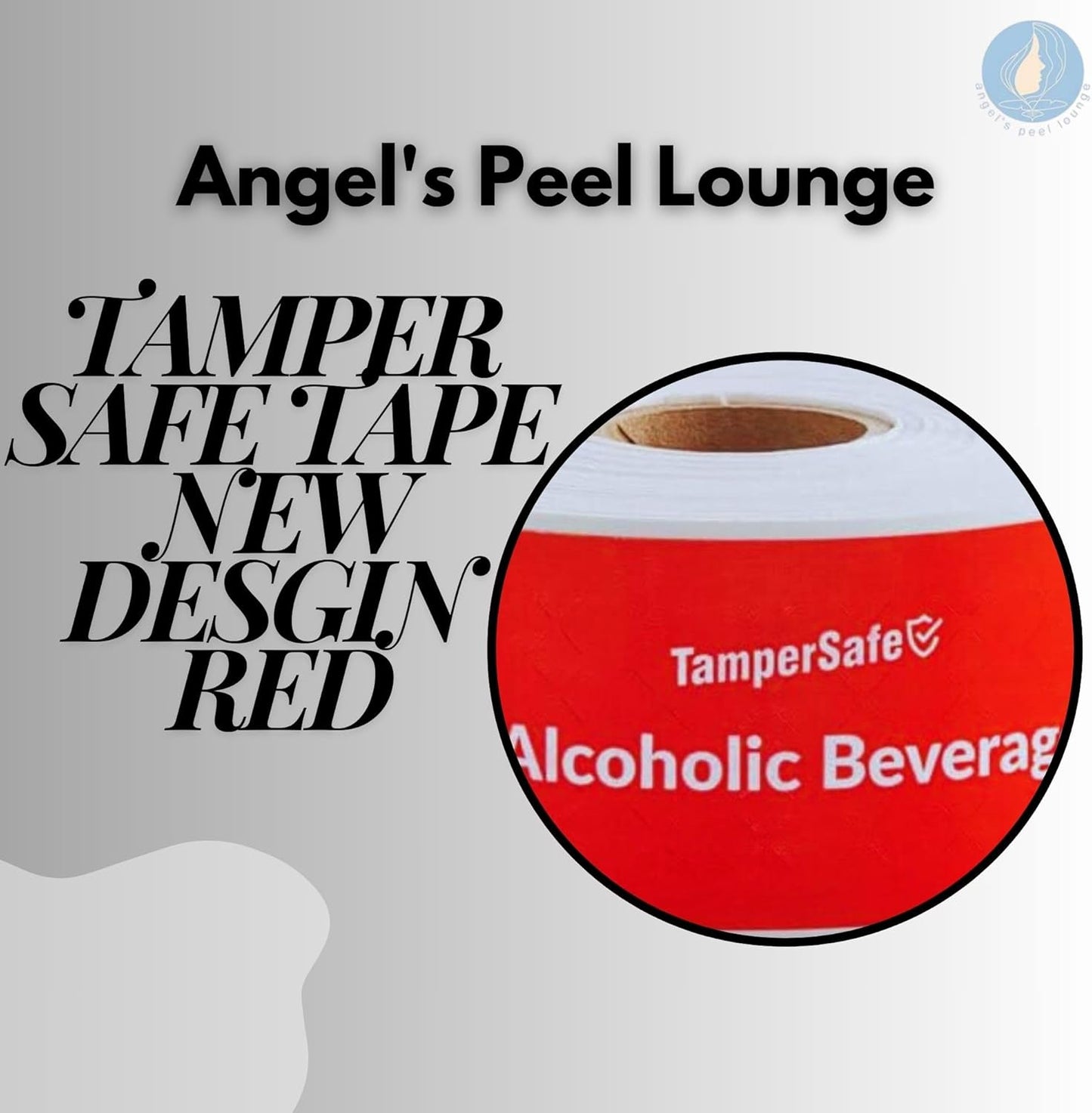 Angel's Peel Lounge Tamper Proof Stickers Roll — Tamper Evident Stickers for Food Delivery, Cups, Bags, Drink Lids, Writable Self Adhesive Seal Tape, Name Label Space - 1.5x6in 250-COUNTS, RED