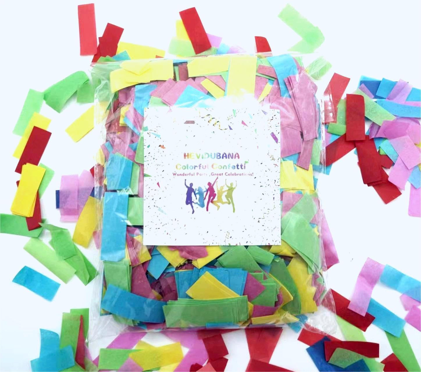 Colorful Tissue Paper 2.2 lb Rectangle Confetti Great for Birthday Parties,Concerts,Celebrations,Weddings,Confetti Party,Graduation Ceremonies & More