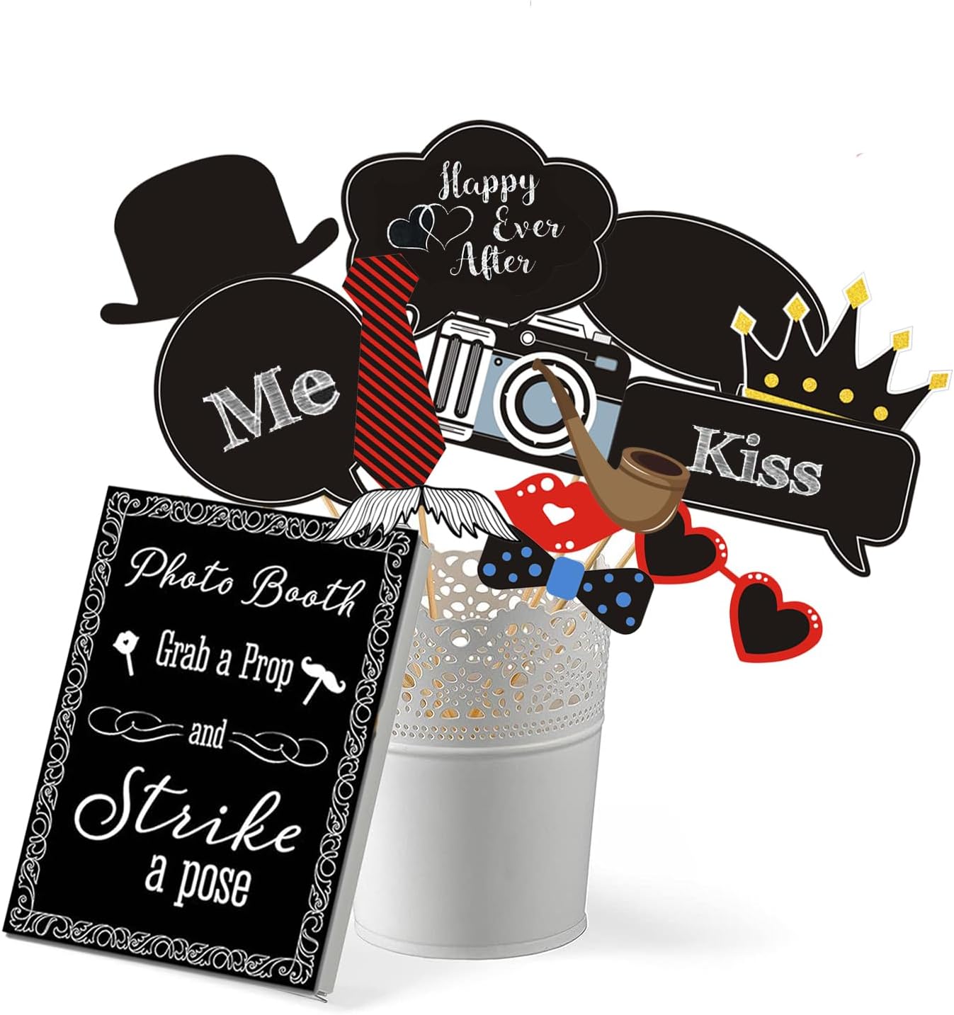 35pcs Insta-Themed Social Media Party Selfie Photo Booth Props with Speech Bubble DIY Photo Props for Birthday, Graduation, Festivals, Anniversary, Wedding Event Decoration Party Supplies