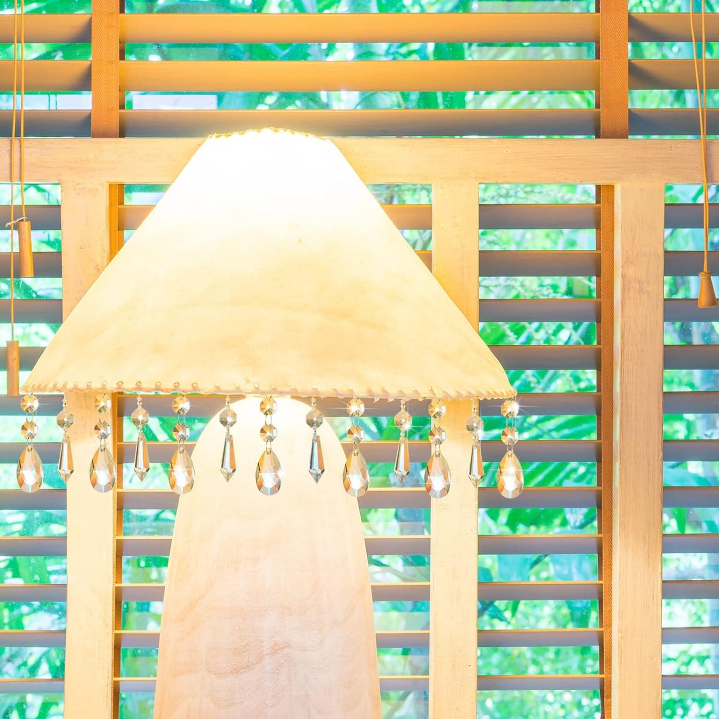 24 Pcs Chandelier Crystal Replacement 38 mm Teardrop & Icicle Crystal Prisms Hanging Gems Parts for Lamps and Chandeliers Suncatcher Christmas Tree Windows Home Decor (Clear)