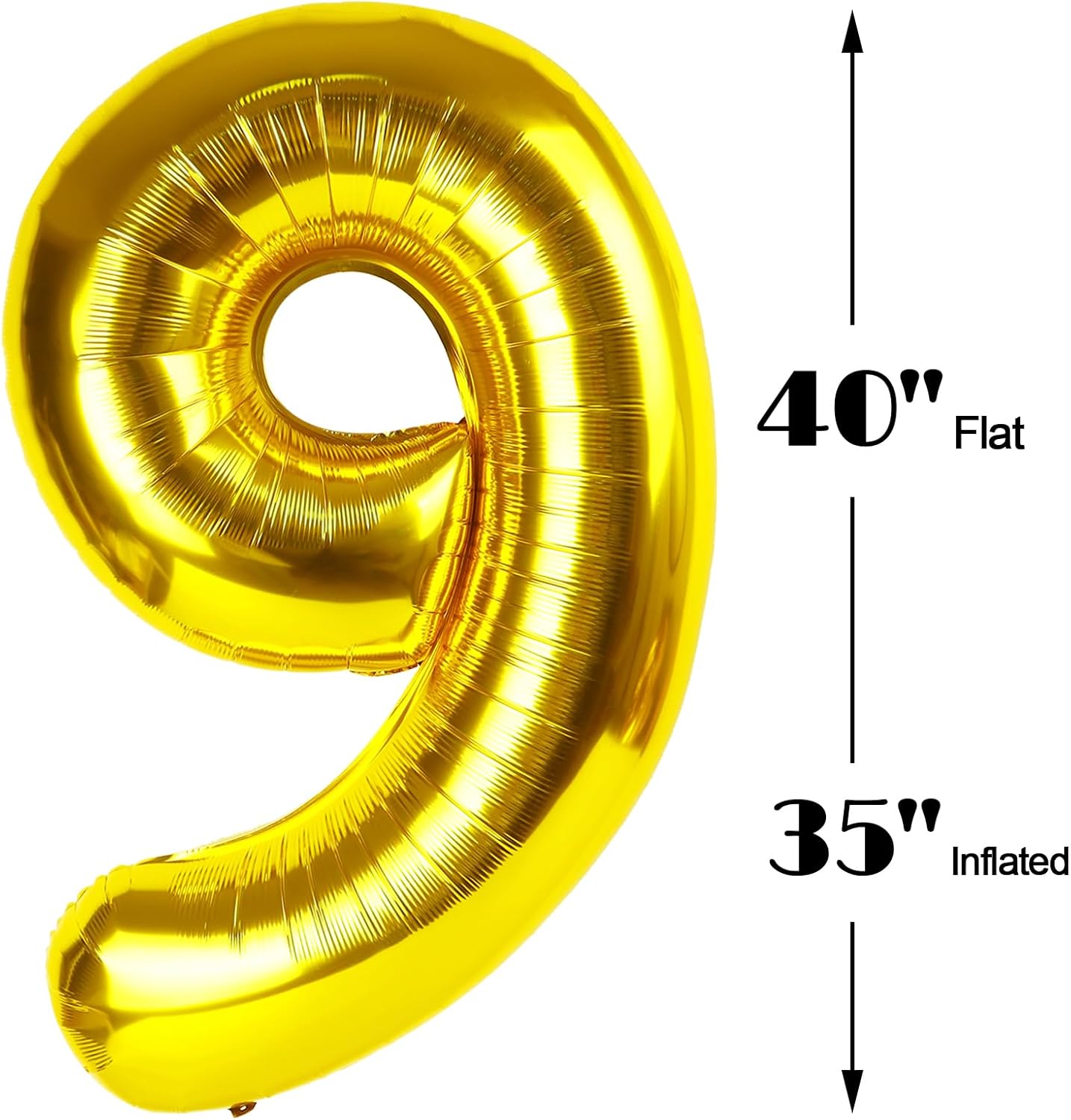 40 Inch Big Gold 19 Balloon Number, Jumbo Giant Happy 19 Nineteen Birthday Party Decorations, Large 19 Nineteen Mylar Foil Anniversary Birthday Party Engagement Decorations