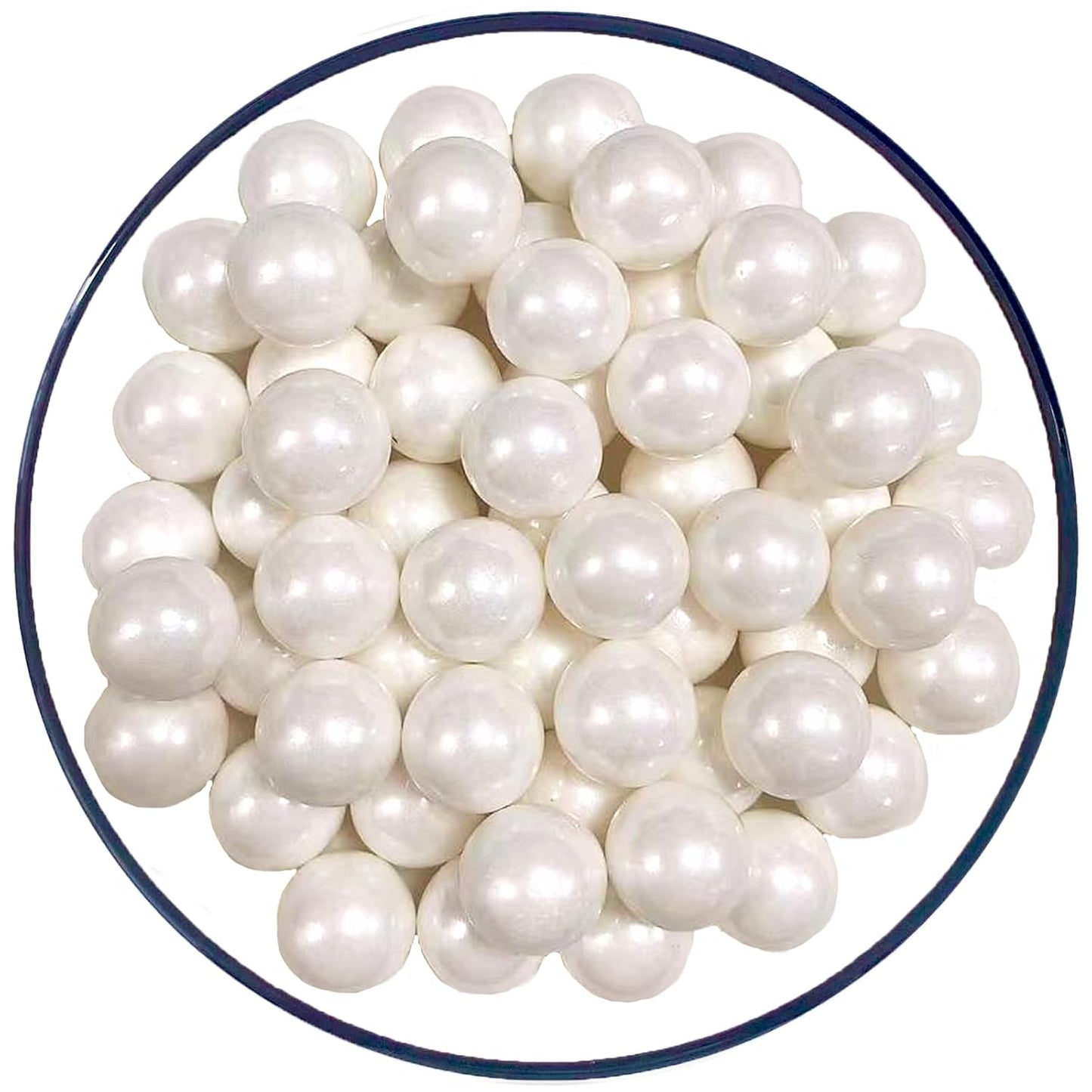 Sentovac 14mm White Pearl Sprinkles Large Edible Cake Decorating Sugar Candy Cookie Cake Cupcake Topper Ice Cream Baking Decorations Halloween Christmas Valentines Wedding Supplies