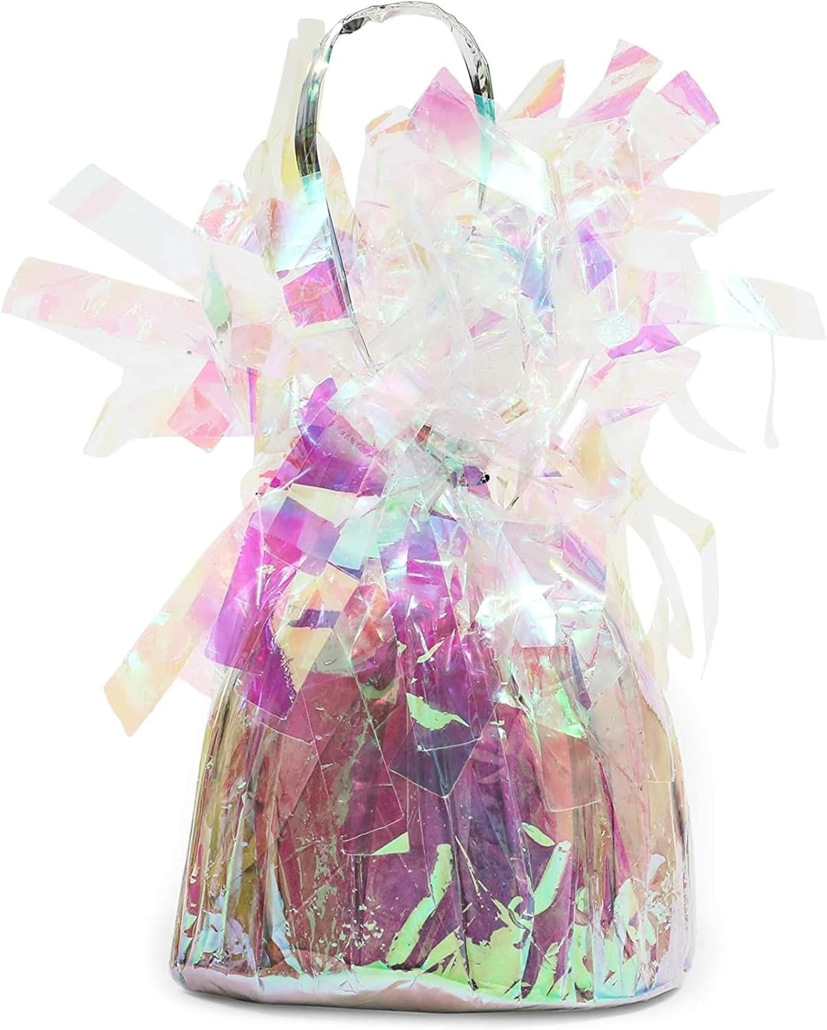 BLUE PANDA Holographic Balloon Weights - 6 oz, 4.5 in, 15 Pack - Iridescent Balloon Table Centerpiece & Anchor Weights for Party Decor