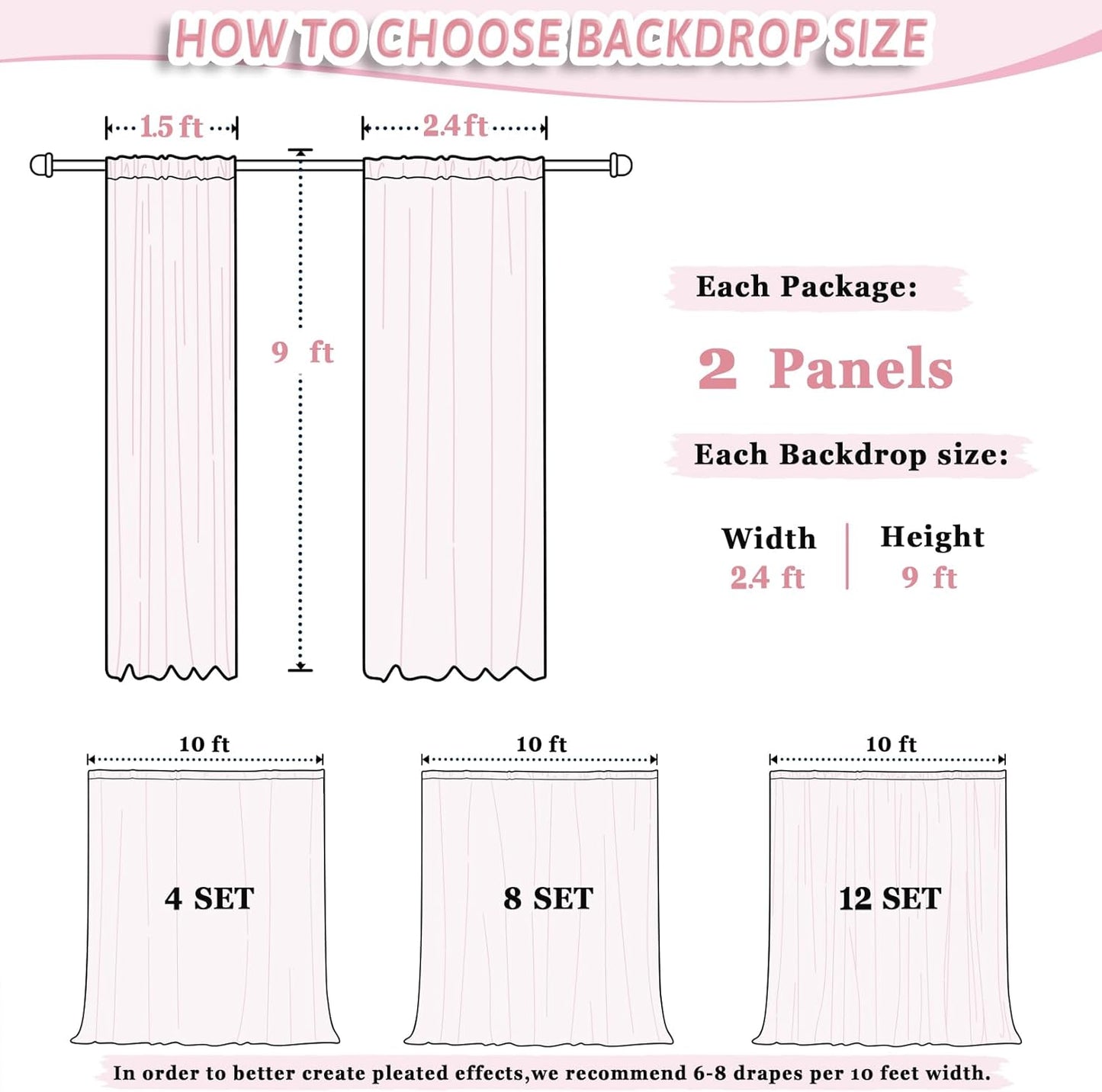 DUOBAO 2 Panels Chiffon Curtains 29"x108" Sheer Backdrop Drape Beach Curtain for Living Room Light Blue Voile Window Drapes for Wedding Ceremony (Sky Blue)