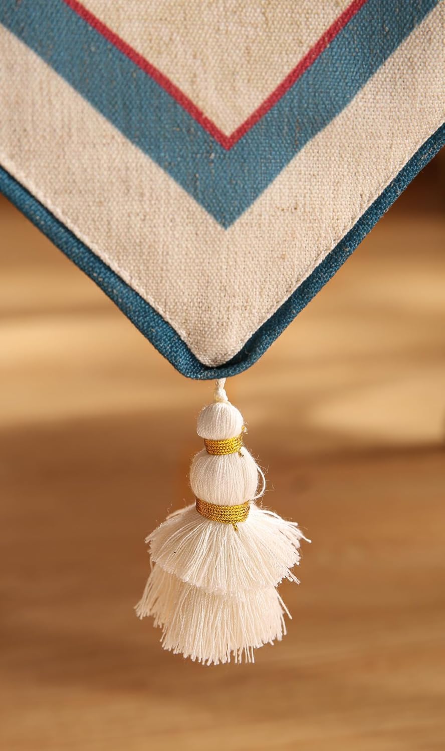 Vintage Blue Peacock Table Runner for Table,Decorative Linen 87 Inches Long Table Runners,Cheesecloth Decor Tabletop for Kitchen,Dining,Tea Party,Home,Christmas,12"*87"