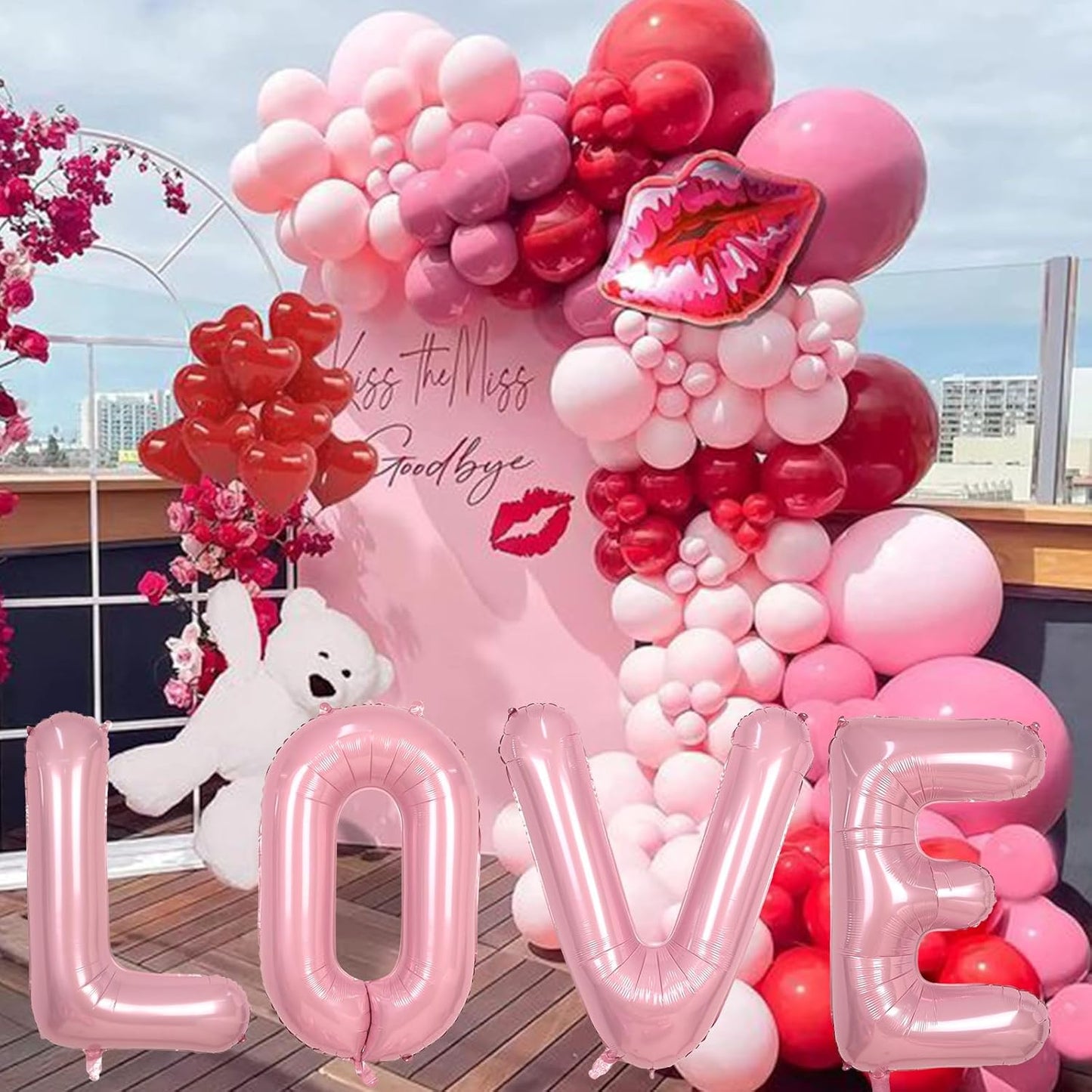 40" Balloon Letter K Pastel Pink, Large Foil Baby Pink Letter Balloons A - Z for Girls, Light Pink K Helium Balloon for Women Birthday Anniversary Graduation New Year Party Decoration Supplies