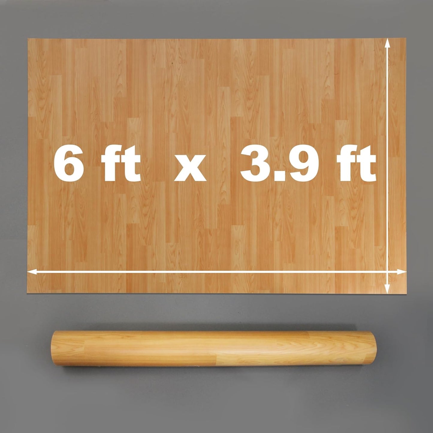 Ballet Dance Floor for Home Practice – 6'x3.9' Portable Ballet Floor - Vinyl Mat, Non-Slip, Cushioned 0.2" for Barre & Floor Practice, Easy to Clean