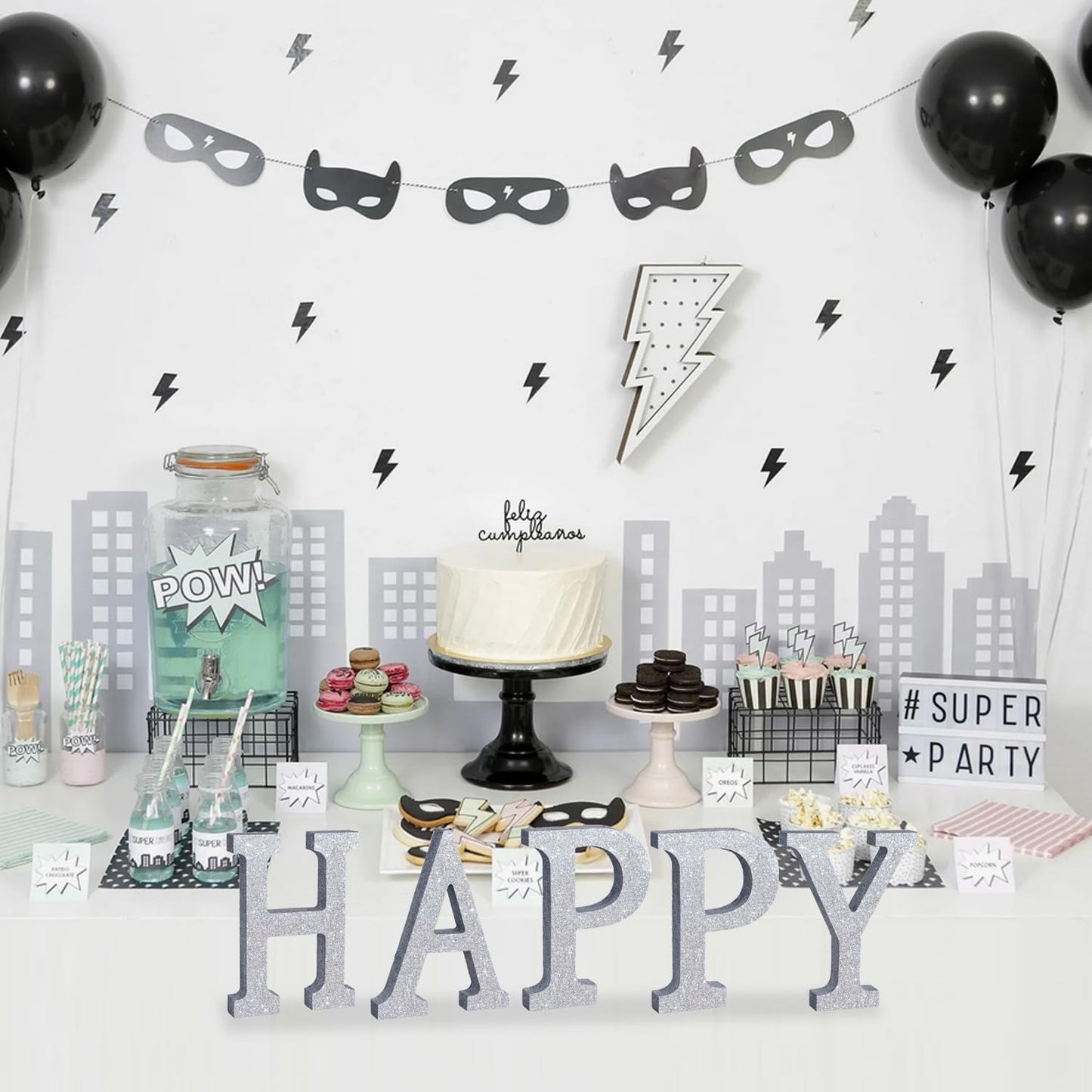 TONIFUL 8 Inch Silver Glitter Letter P Table Centerpiece A-Z Silver Birthday Party Decorations,Silver Alphabet P for Birthday,Chrismas,Graduation,Bridal Shower,Wedding,Anniversary Party Supplies