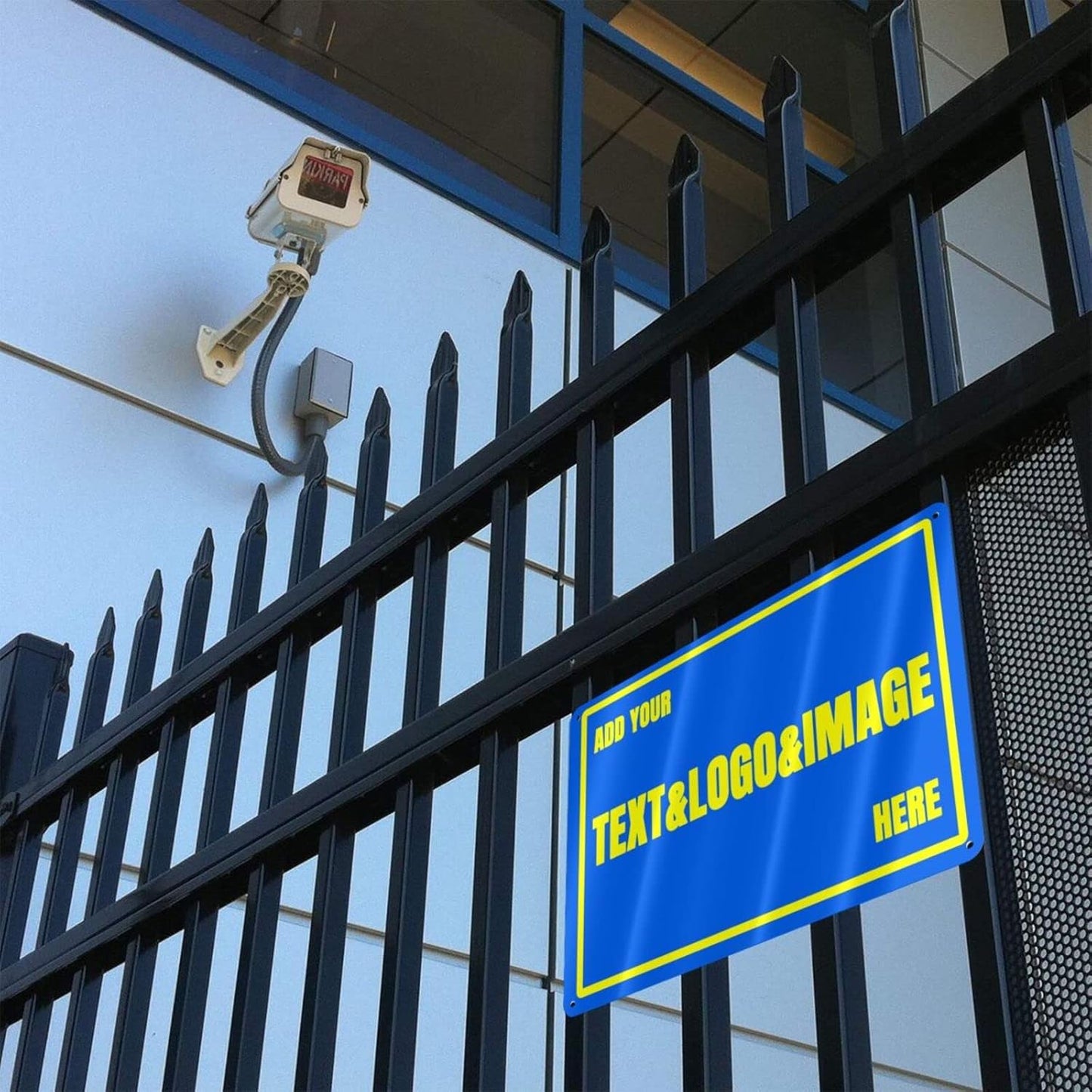 Custom Signs Outdoor Metal Sign - 12 x 8 Customized Personalized Aluminum for Office, Home, Business, Decor, Road Signs, Rust-Proof (Yellow Text Box)