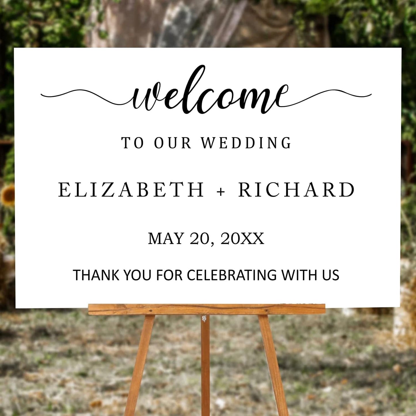 Personalized Wedding Welcome Sign Template, Editable Printable Minimalist Design, Modern Ceremony Sign