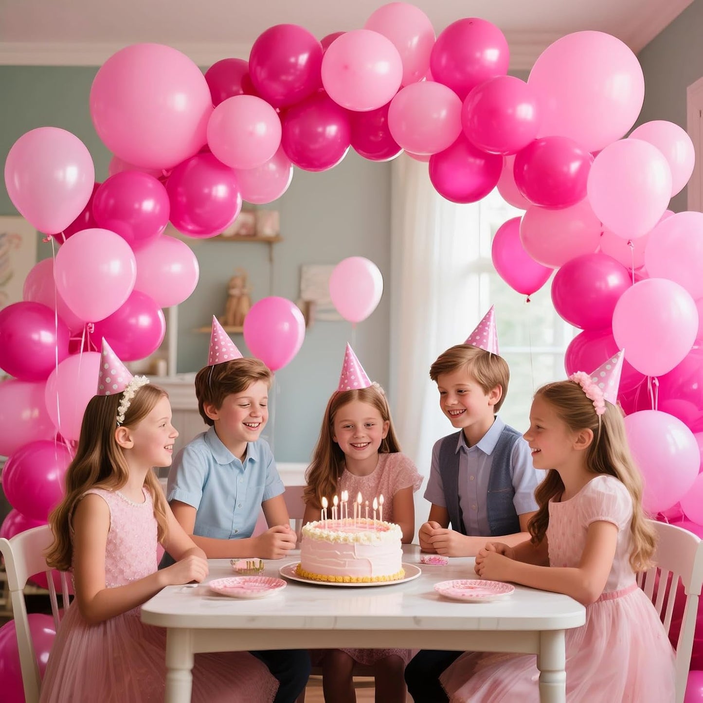 KAWKALSH Hot Pink Balloon 12 Inch, 110pcs Latex Party Balloons Helium Bright Color for Birthday Baby Shower Wedding Party Supplies Arch Garland Decoration