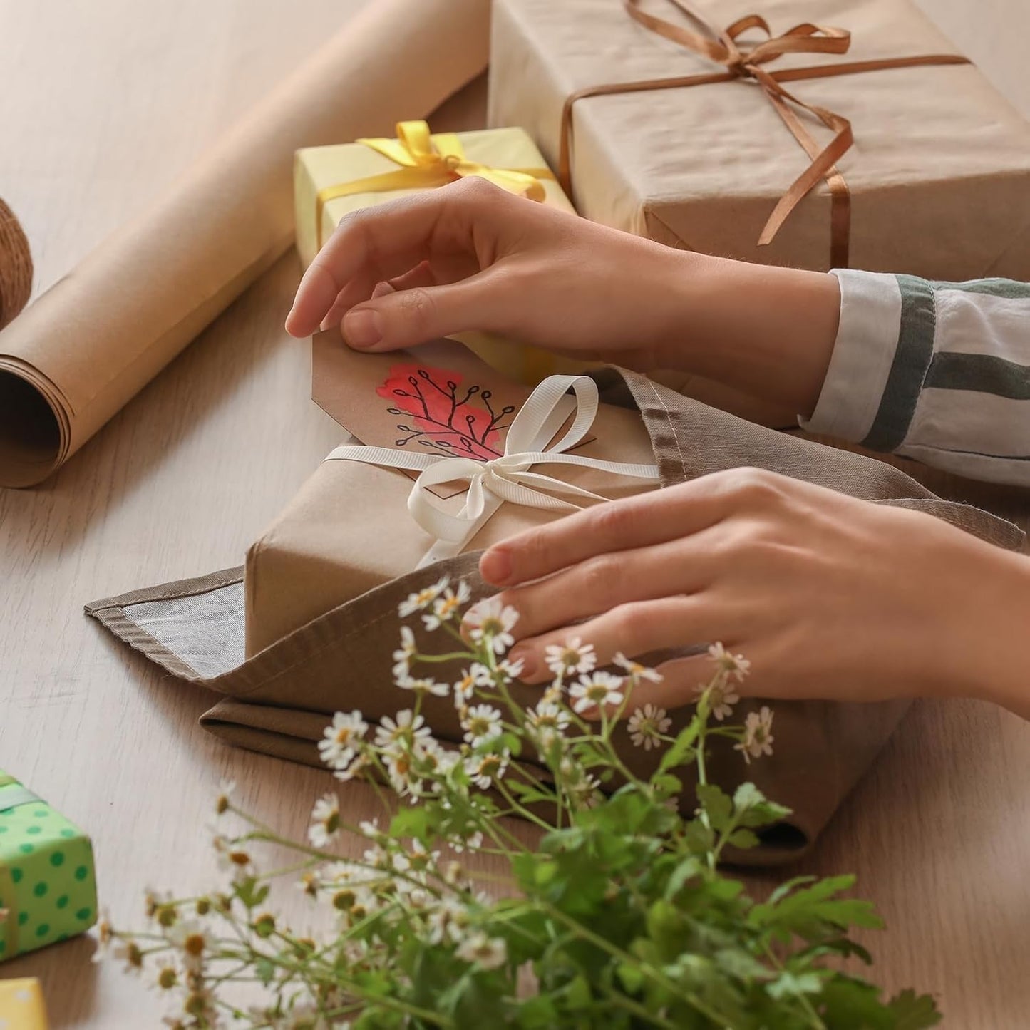 uxcell 164 Feet Floral Wire, 1mm Vine Bind Wire for DIY Crafts Flower Bouquet Christmas Wreaths Yellow