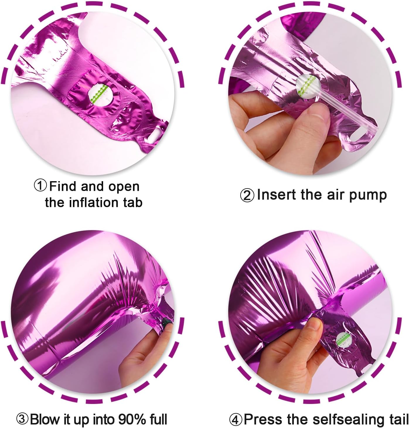 40 Inch Rosy Purple Mylar Foil Number 6 Birthday Balloon, Digital Balloons for 6 16 Boy Girl Party Decorations Supplies, Rosy Purple Big Helium Balloon Numbers for 26 36 46 60 Men Women Anniversary