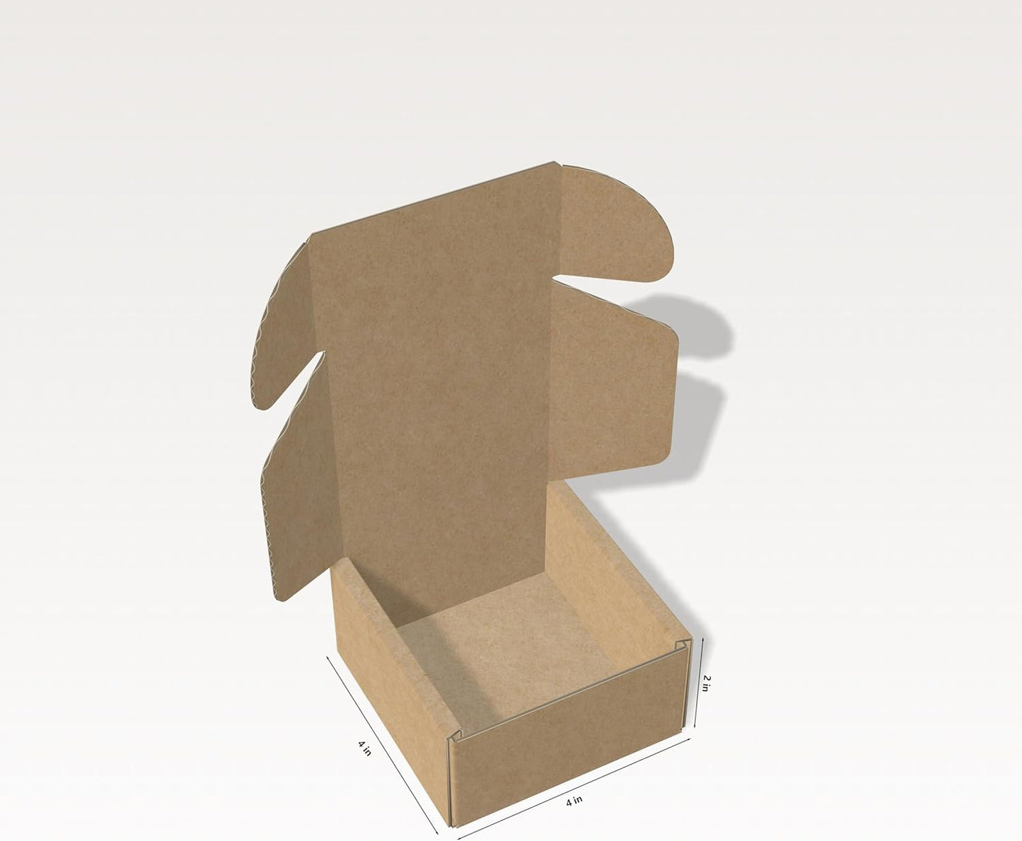 4x4x2 Small Shipping Boxes Set of 50 Brown Corrugated Cardboard Mailer Boxes for Packaging Small Business Craft Giving Products