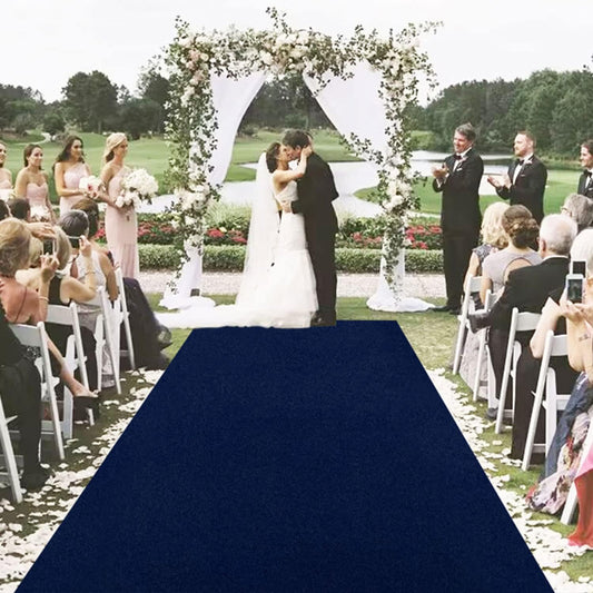 MODFUNS Navy Blue Aisle Runner for Wedding Velvet Aisle Runner Rug 4x30FT Event Carpet Runners Aisle Outdoor Party Runners Rug Aisle Floor Runnered Beach Runway for Celebration Prom Event Carpet