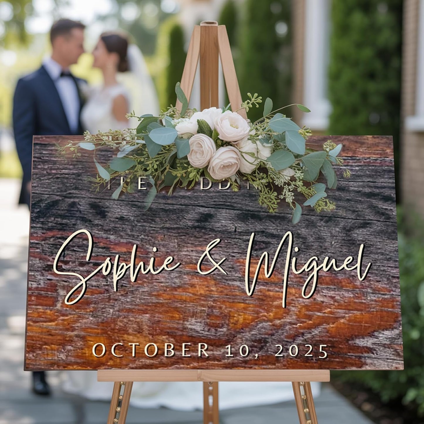 Custom Wedding Welcome Wooden Sign for Bridal Party, Engagement, Personalized Welcome to our Weddings Poster, Canvas, Unique Reception Plaque for Bride & Groom, Celebration Decor