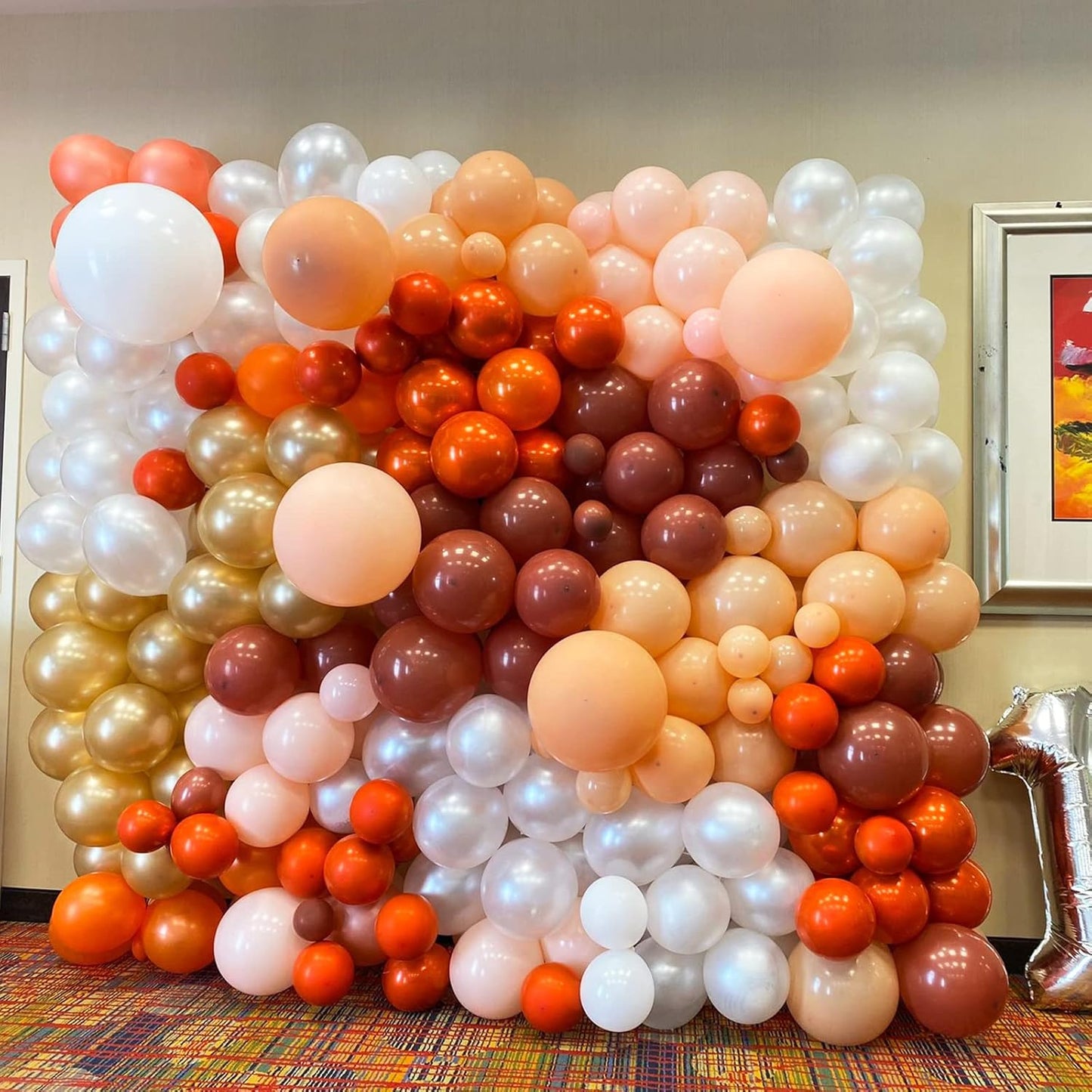 Chrome Orange Balloons 12 Inch, Double-Layered Metallic Copper Bronze Balloons, Shiny Thick Chrome Metallic Burnt Orange Latex Helium Balloon for Birthday Wedding Graduation Party Decoration Supplies