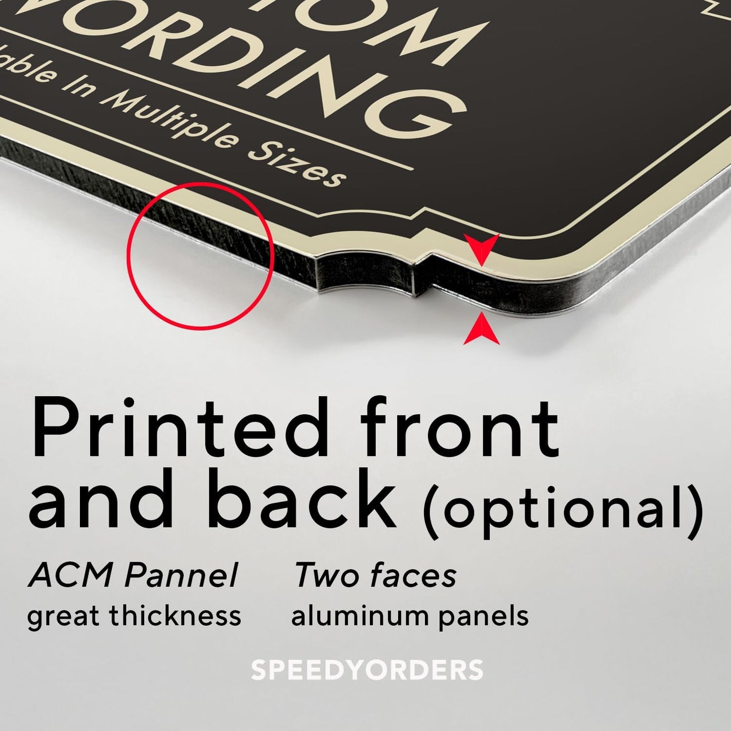 Custom Decorative Outdoor Metal Signs, Personalized Aluminum Sign - Waterproof, 18x18 In Black Charcoal