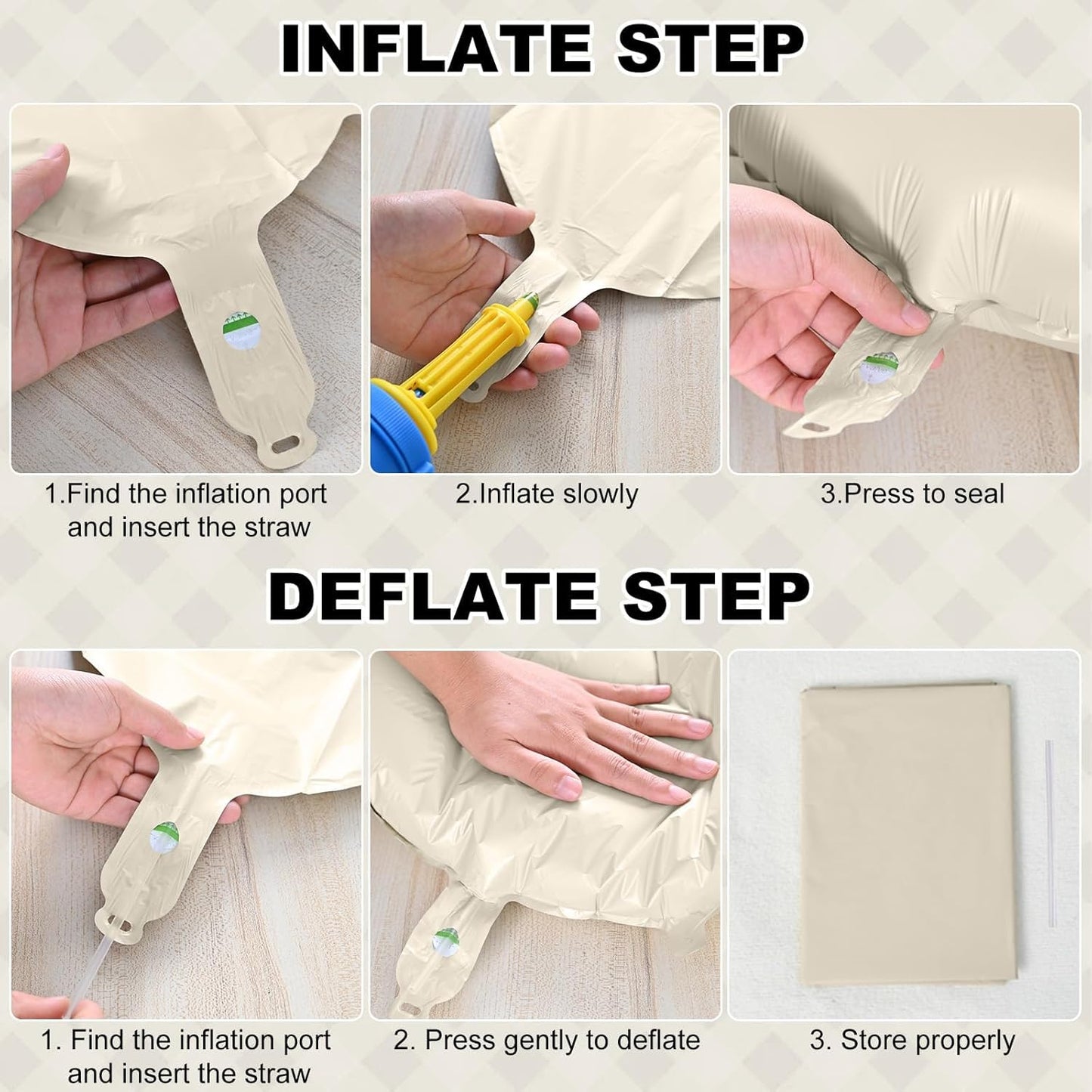 Happy Birthday Balloon Banner Cream Blue, 16 Inch Beige Mylar Letters Heart Foil Dusty Slate Blue White Sand Metallic Champagne Gold Balloons Boho Neutral Birthday Decorations for Girls Women Boy Men