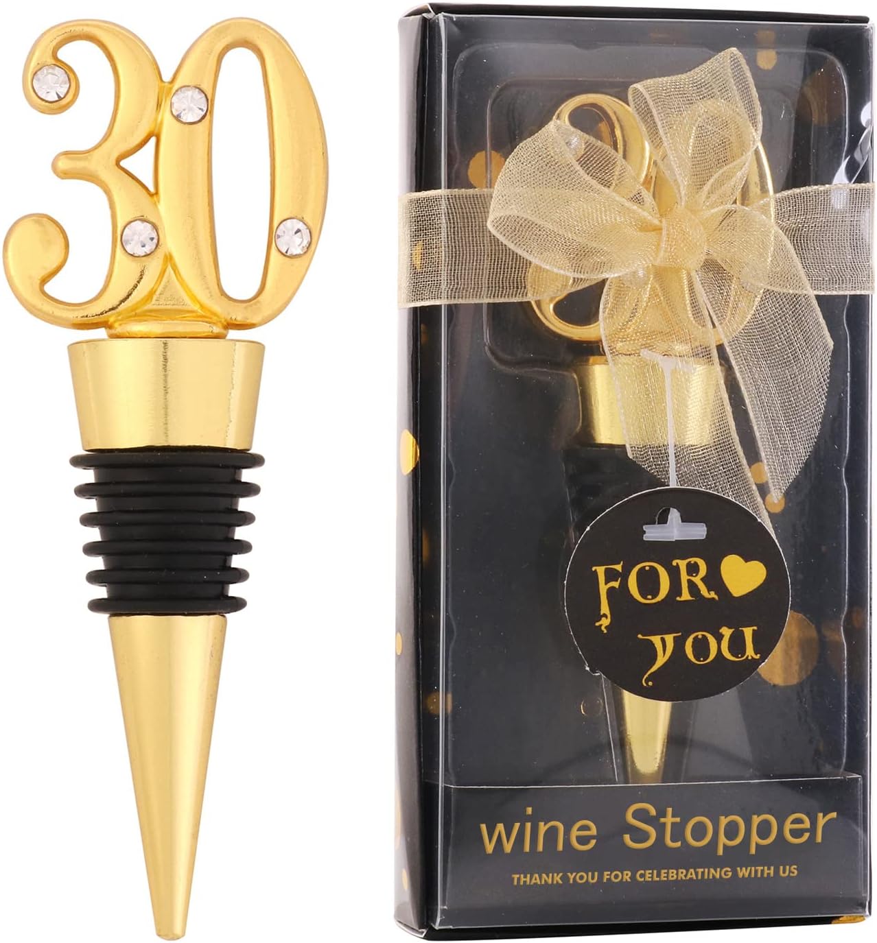 12 Pack 30 Birthday For Guests Wine Cork Beer Wine Cork champagne Bottle With Gift Box For Wedding Gift Party Favor Decoration