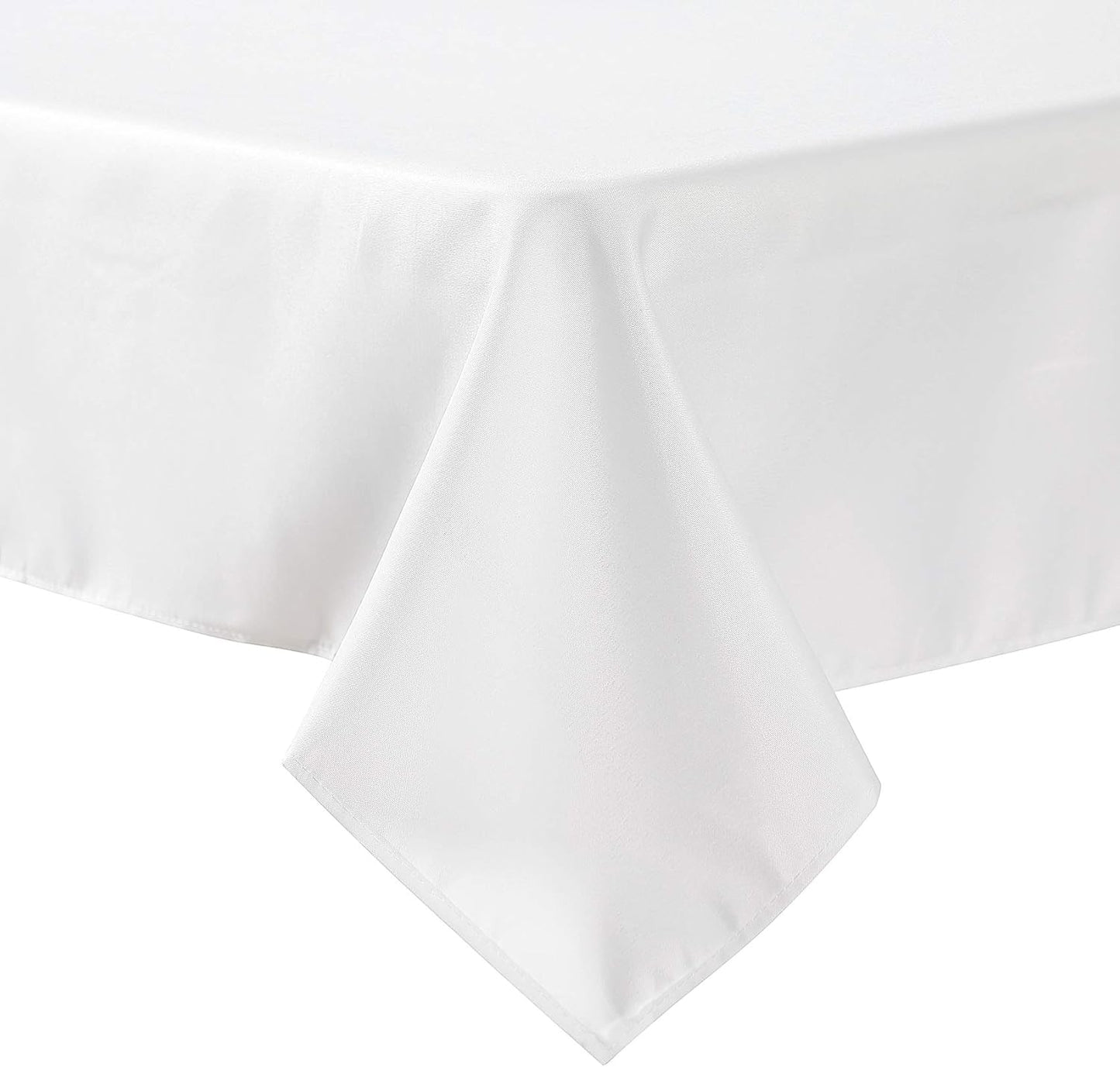 Cupuamon Square Tablecloth 90x90 inch Washable Polyester Fabric Table Cloth for Wedding Party Dining Banquet Decoration（90x90,White）