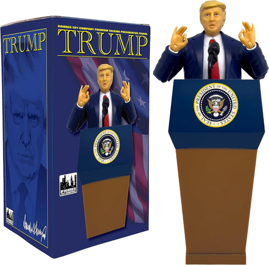 Figures Toy Company President Trump Talking Figure with Deluxe Articulation & Podium