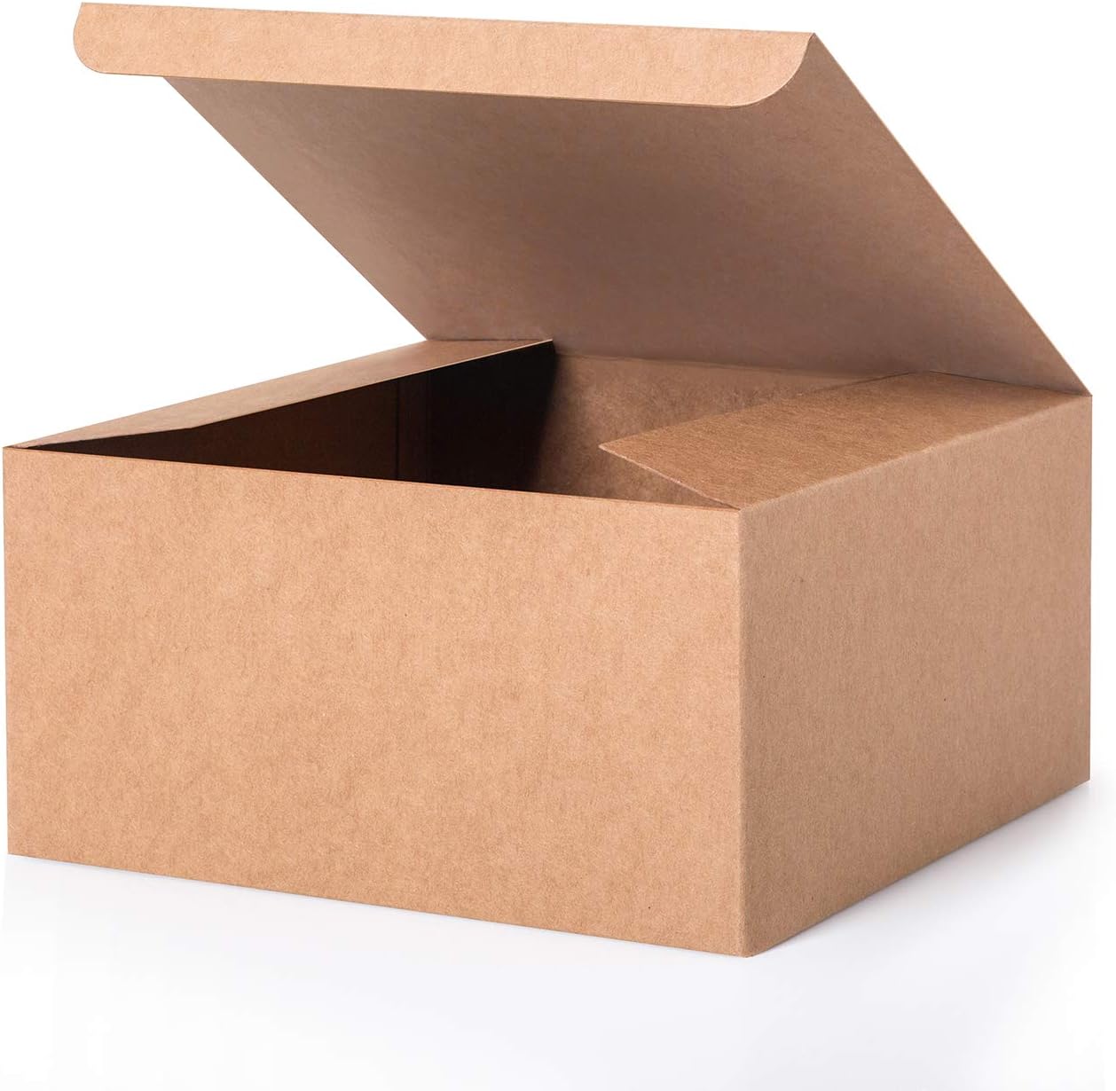 GEFTOL Gift Box 20 Pack 8 x 8 x 4 inches Fold Box Paper Gift Box Bridesmaids Proposal Box for Bridal Birthday Party Christmas（Brown）