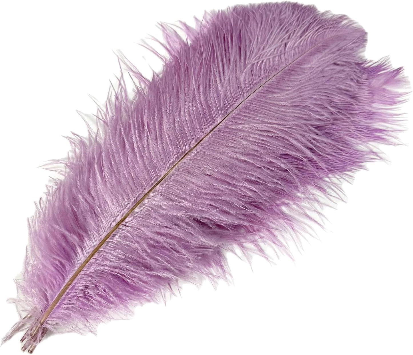 Happy Feather 16-18 inch Light Purple Ostrich Feathers Craft for Wedding Party Centerpieces Home Decoration DIY Craft Pack of 10