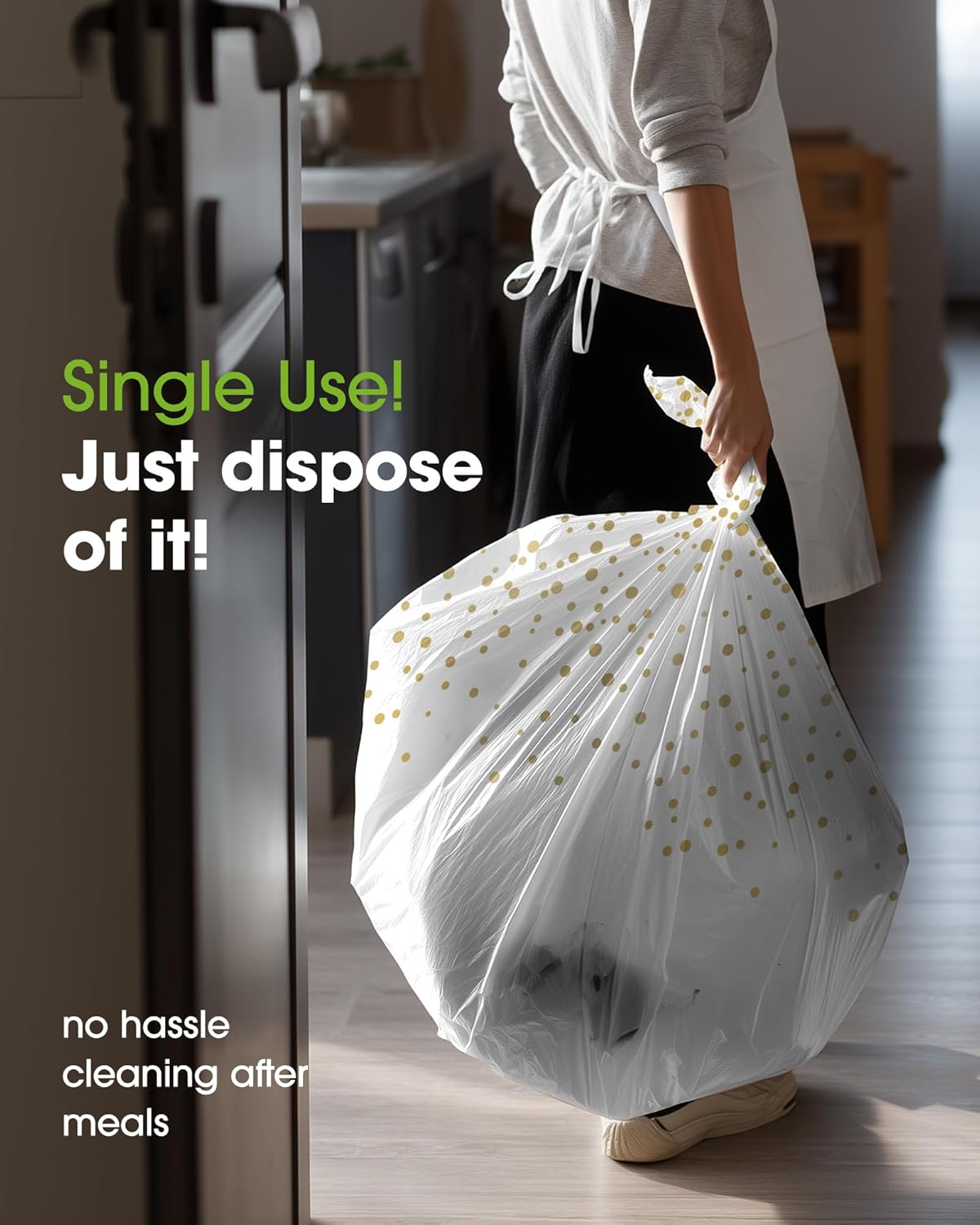 Pureegg Plastic Table Cloth Disposable 10 Pack, 54 x 108 Inch, Table Runner Style, Graduation Decorations 2025, Party Tablecloths, Rectangle, Plastic Cover, Leakproof & Sturdy, White Gold