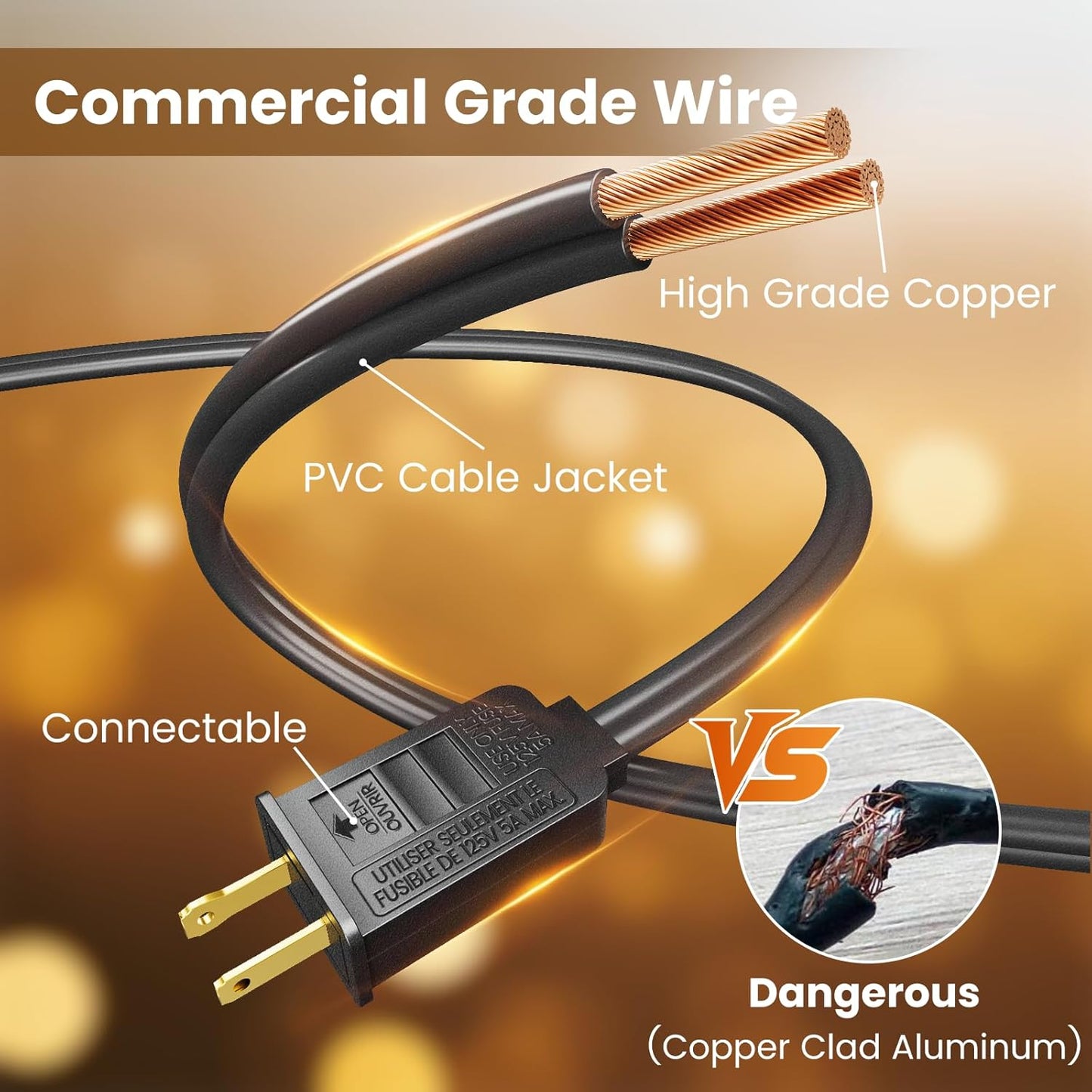 RTTY Outdoor String Lights 60 ft, G40 Led Patio Globe Lights with 32pcs Plastic Bulbs,Shatterproof Waterproof Connectable Hanging for Porch Cafe Bistro Backyard Gazebo Balcony Deck Party