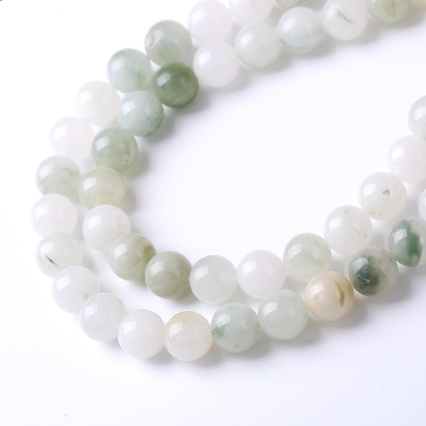 Blue and White Streamer Stone Beads for Jewelry Making DIY Craft Gemstone Beads Kit (4mm, 88pcs) Smooth Healing Crystal Beads for Bracelets, Necklaces, Home Decor