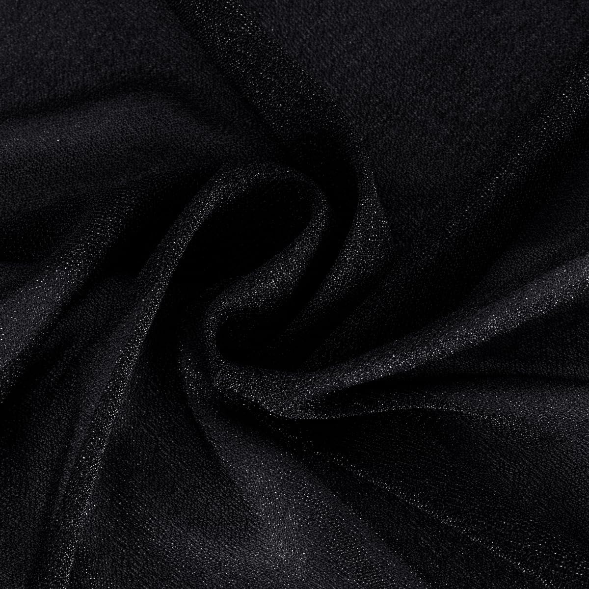 Black Fall Halloween Sheer Elegant Arch Draping Fabric 2 Panels Outdoor 29" × 20Ft Sheer Chiffon Curtain Drapes for Wedding Ceremony Birthday Party Garden Brunch